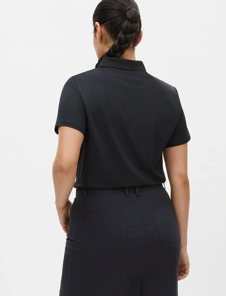 Röhnisch - Nicky Poloshirt - oberteile & t-shirts - black - 2