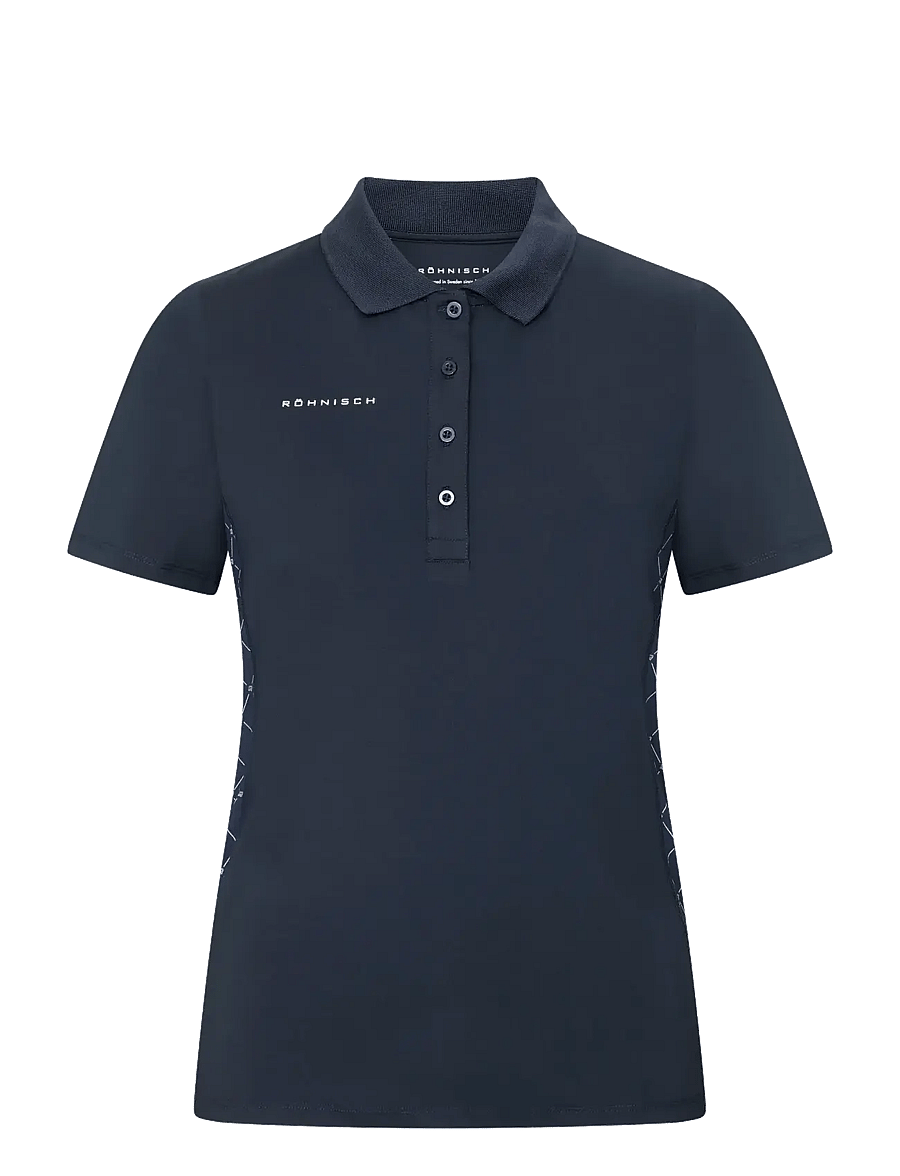 Röhnisch - Nicky Poloshirt - toppar & t-shirts - micro r check navy - 0