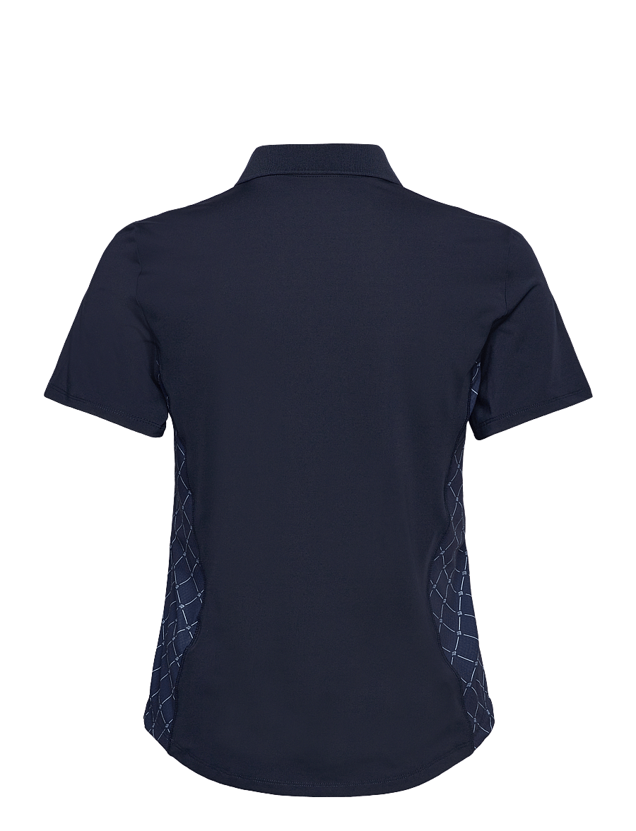 Röhnisch - Nicky Poloshirt - toppar & t-shirts - micro r check navy - 1