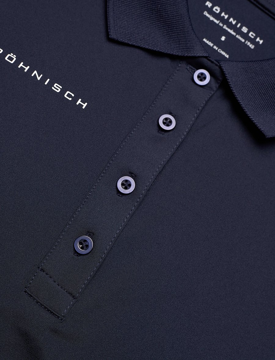 Röhnisch - Nicky Poloshirt - toppar & t-shirts - micro r check navy - 2
