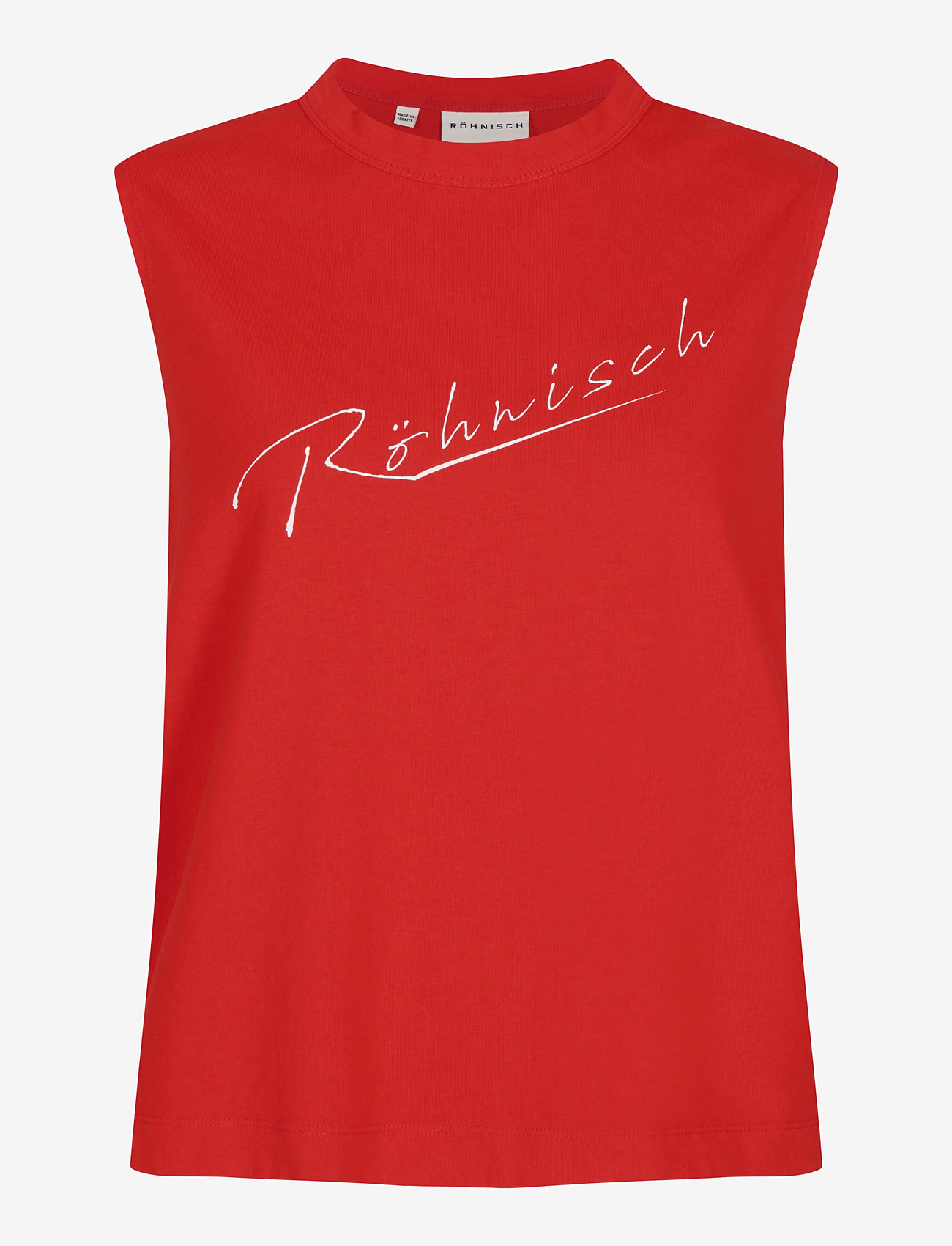 Röhnisch - Cotton Retro Top - tank tops - fiery red - 0