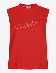Cotton Retro Top - FIERY RED