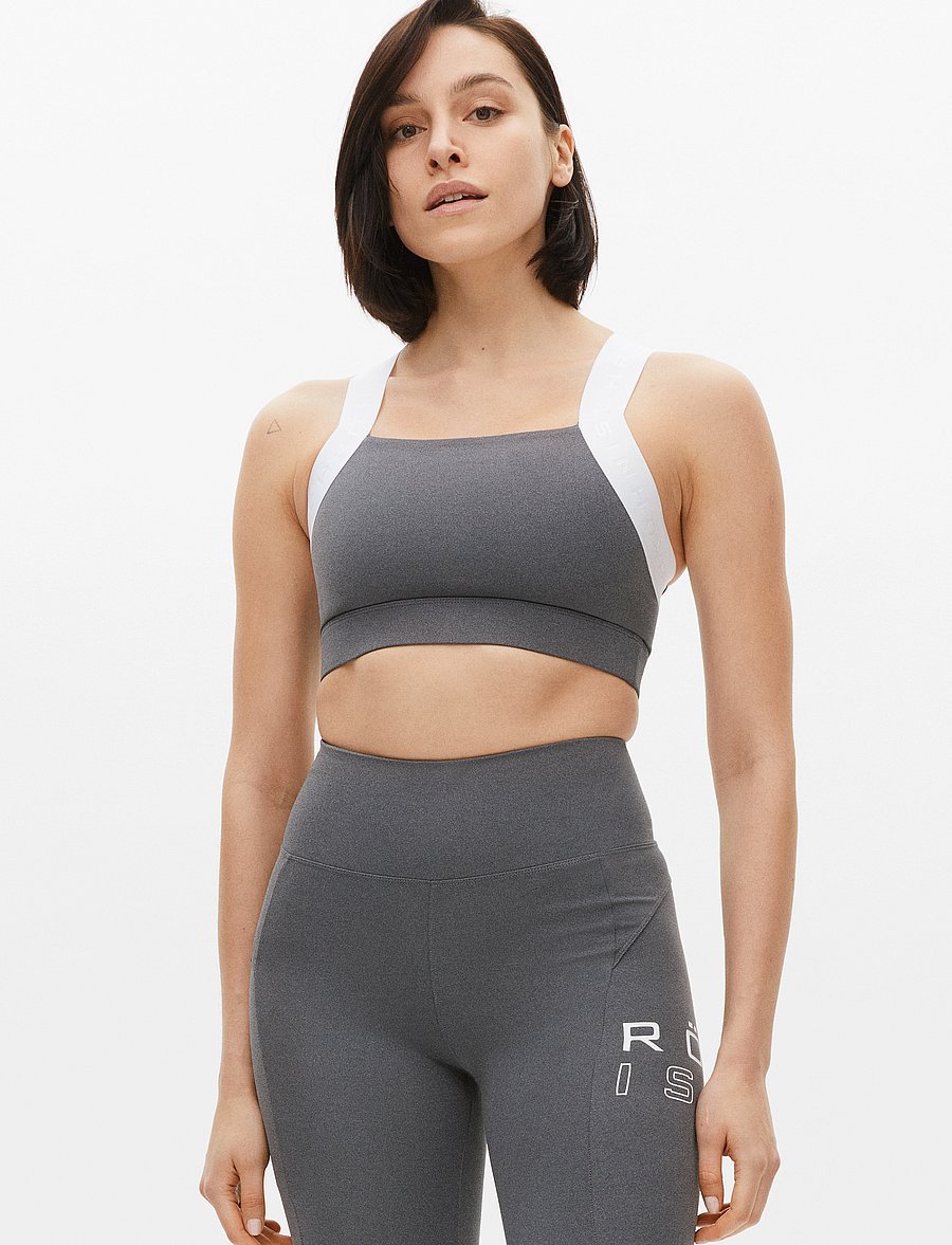 Röhnisch - Kay Melange Sportsbra - dark grey melange - 0