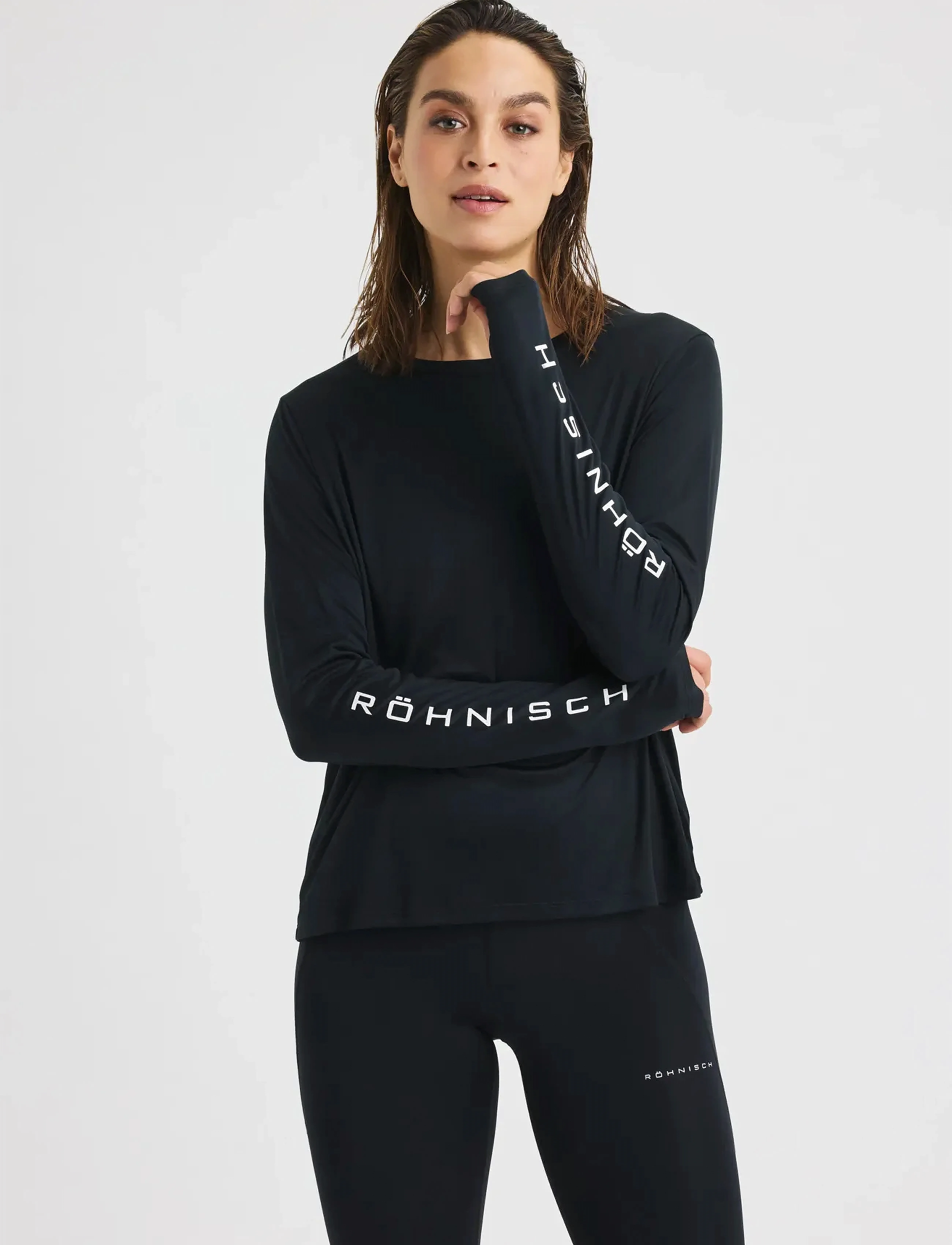 Röhnisch - Team Logo Long Sleeve - topi ar garām piedurknēm - black - 5
