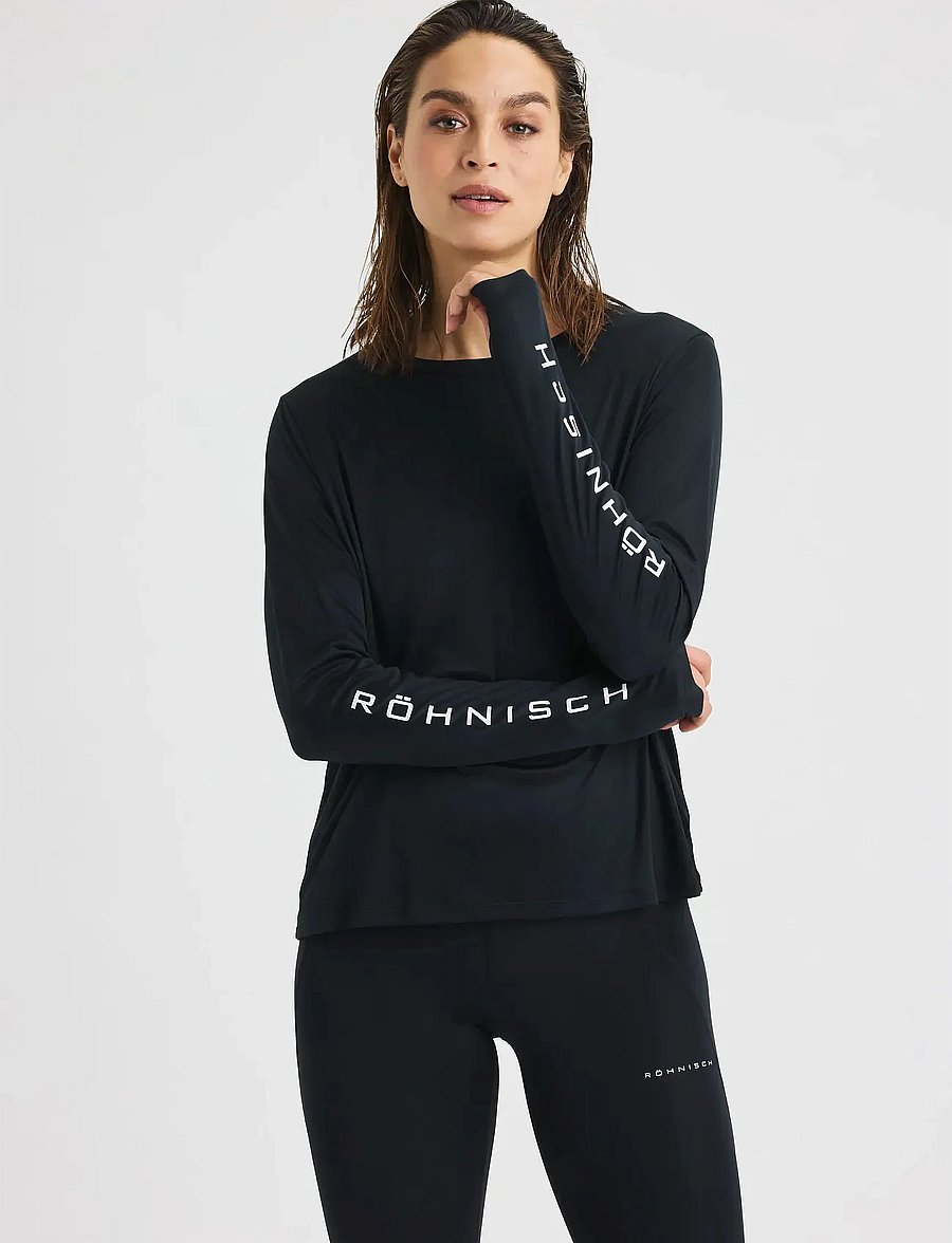 Röhnisch - Team Logo Long Sleeve - topi ar garām piedurknēm - black - 5