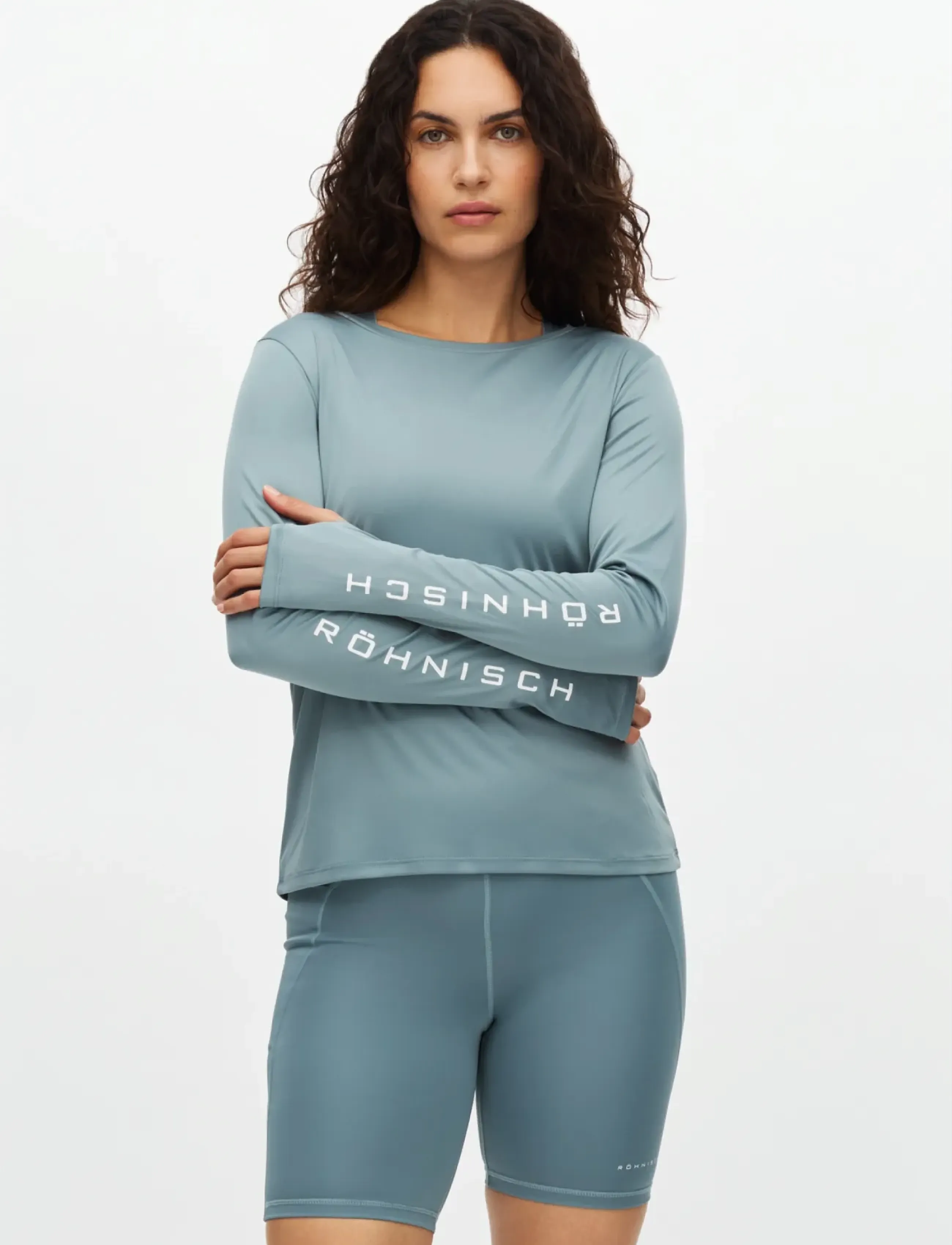 Röhnisch Team Logo Long Sleeve, M, Blue, T-Shirts & Toppe > Langærmede, Dame