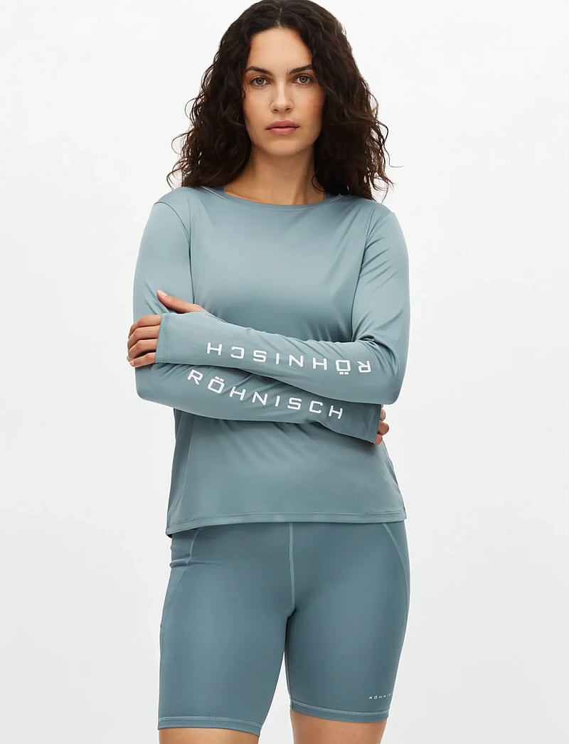 Röhnisch - Team Logo Long Sleeve - langermede topper - stormy sea - 0