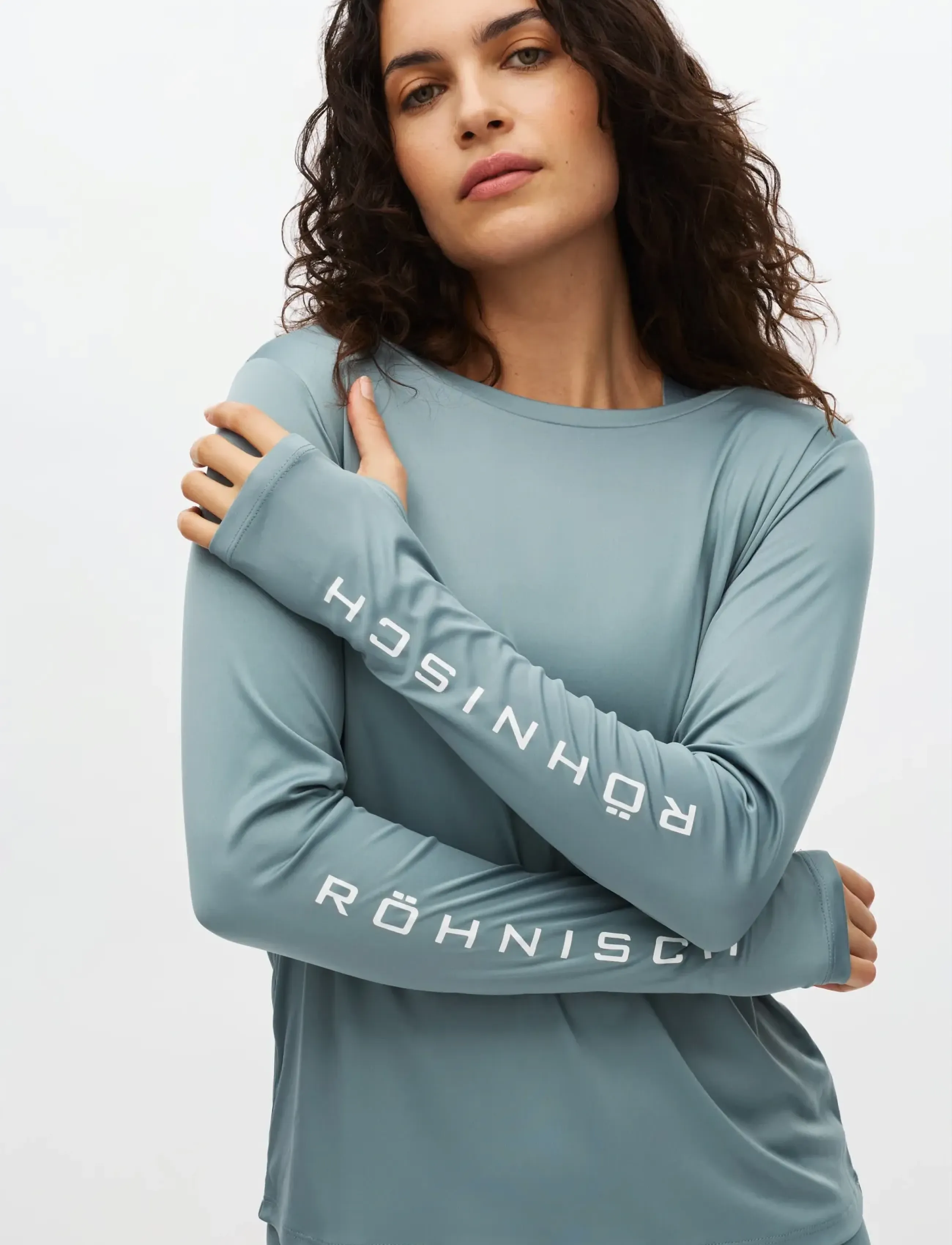 Röhnisch - Team Logo Long Sleeve - långärmade tröjor - stormy sea - 2