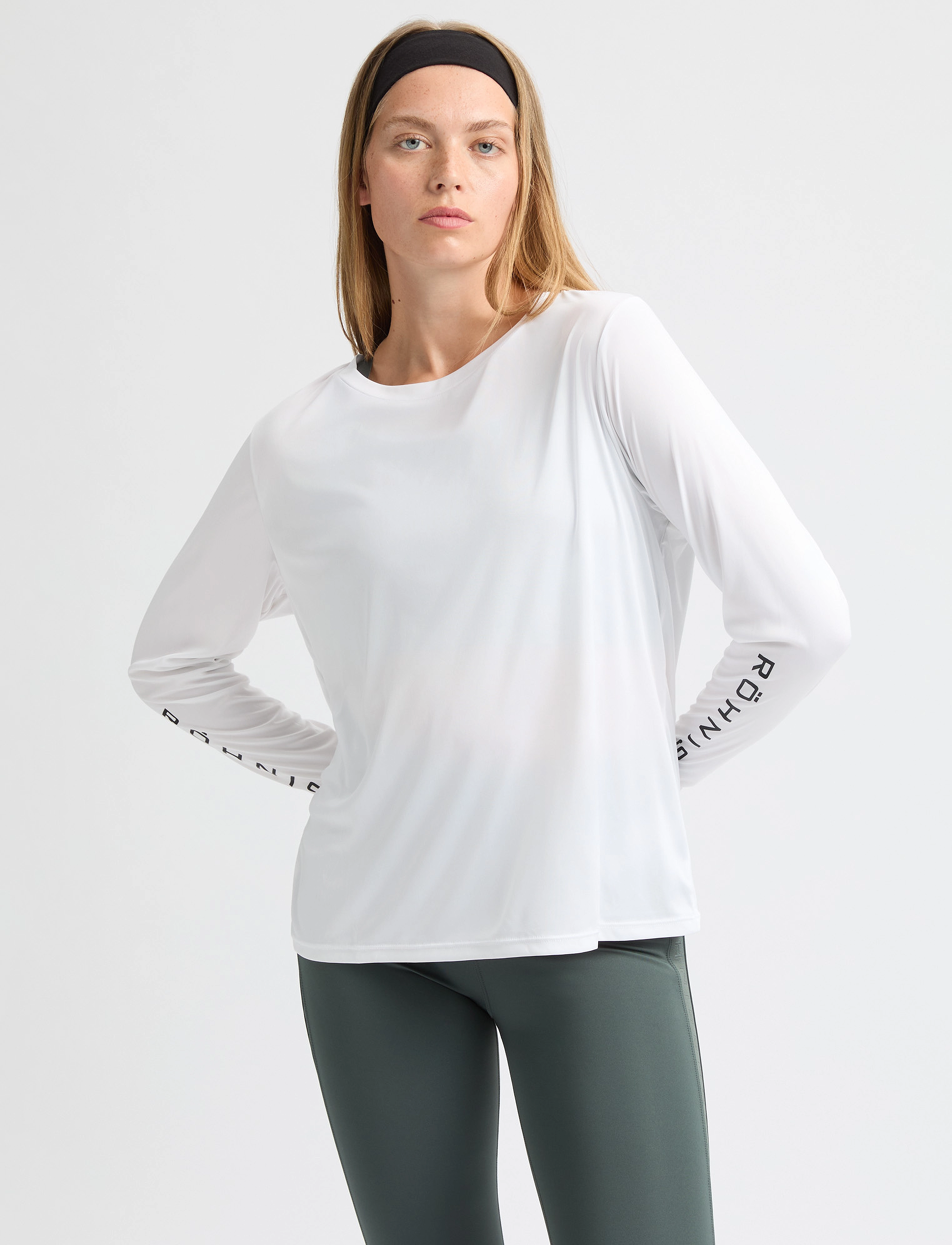 Röhnisch Team Logo Long Sleeve, XXL, White, T-Shirts & Toppe > Langærmede, Dame