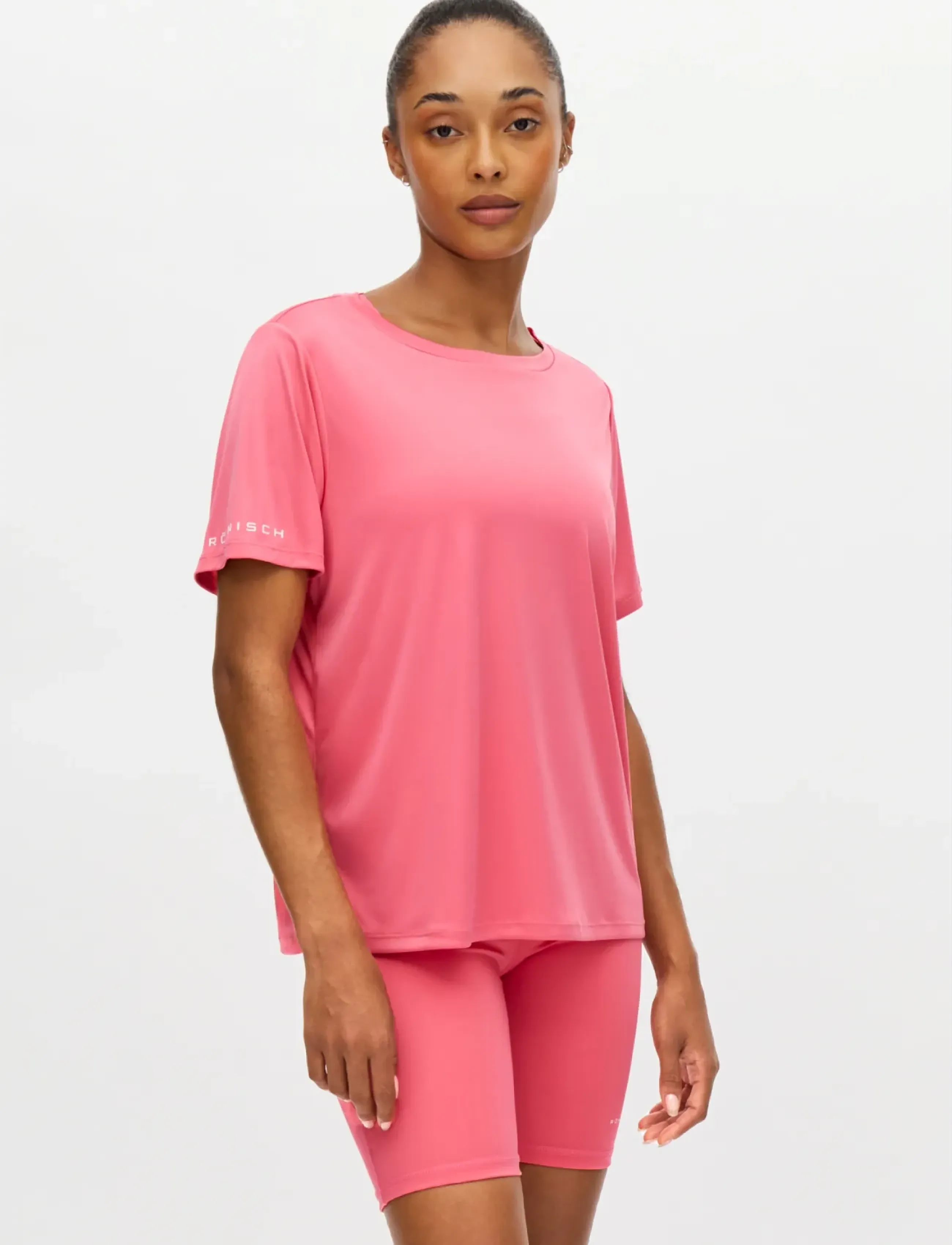 Röhnisch Team Logo Tee, XS, Coral, T-Shirts & Toppe > Kortærmede, Dame