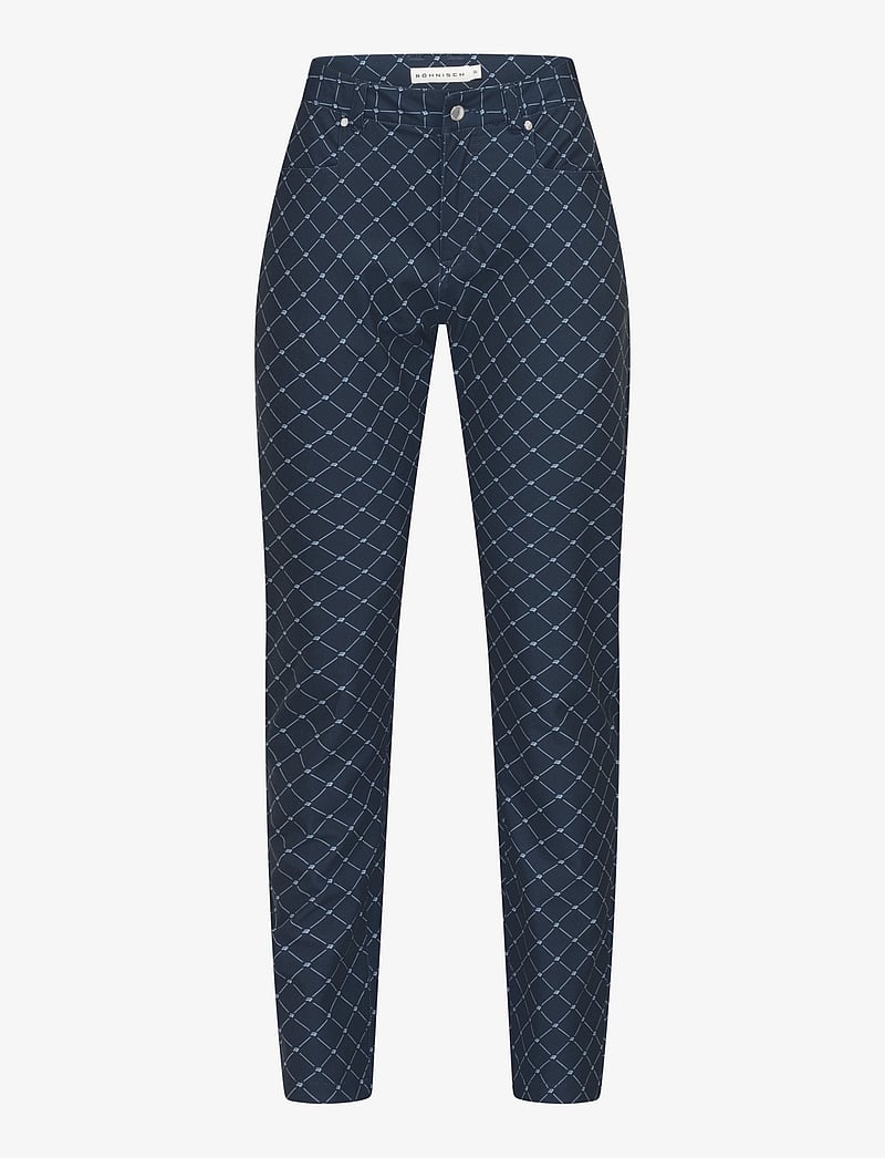 Röhnisch - Chie Comfort Pants 30 - golfbyxor - micro r check navy - 1