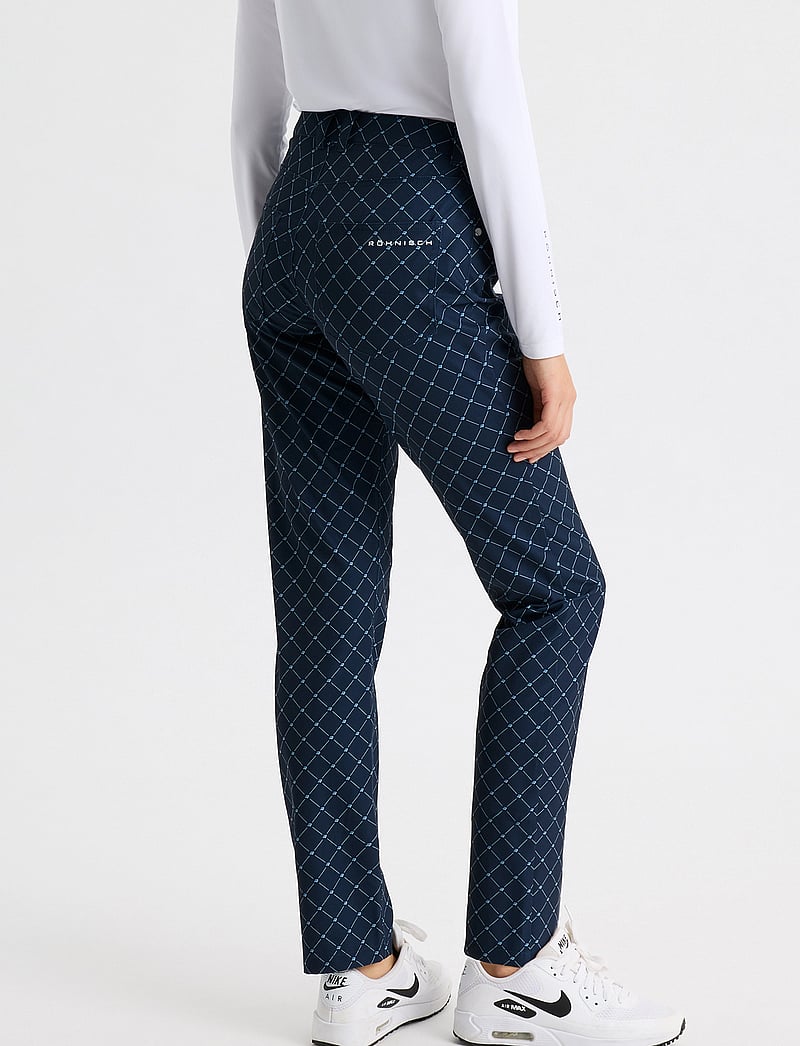 Röhnisch - Chie Comfort Pants 30 - golfbyxor - micro r check navy - 4