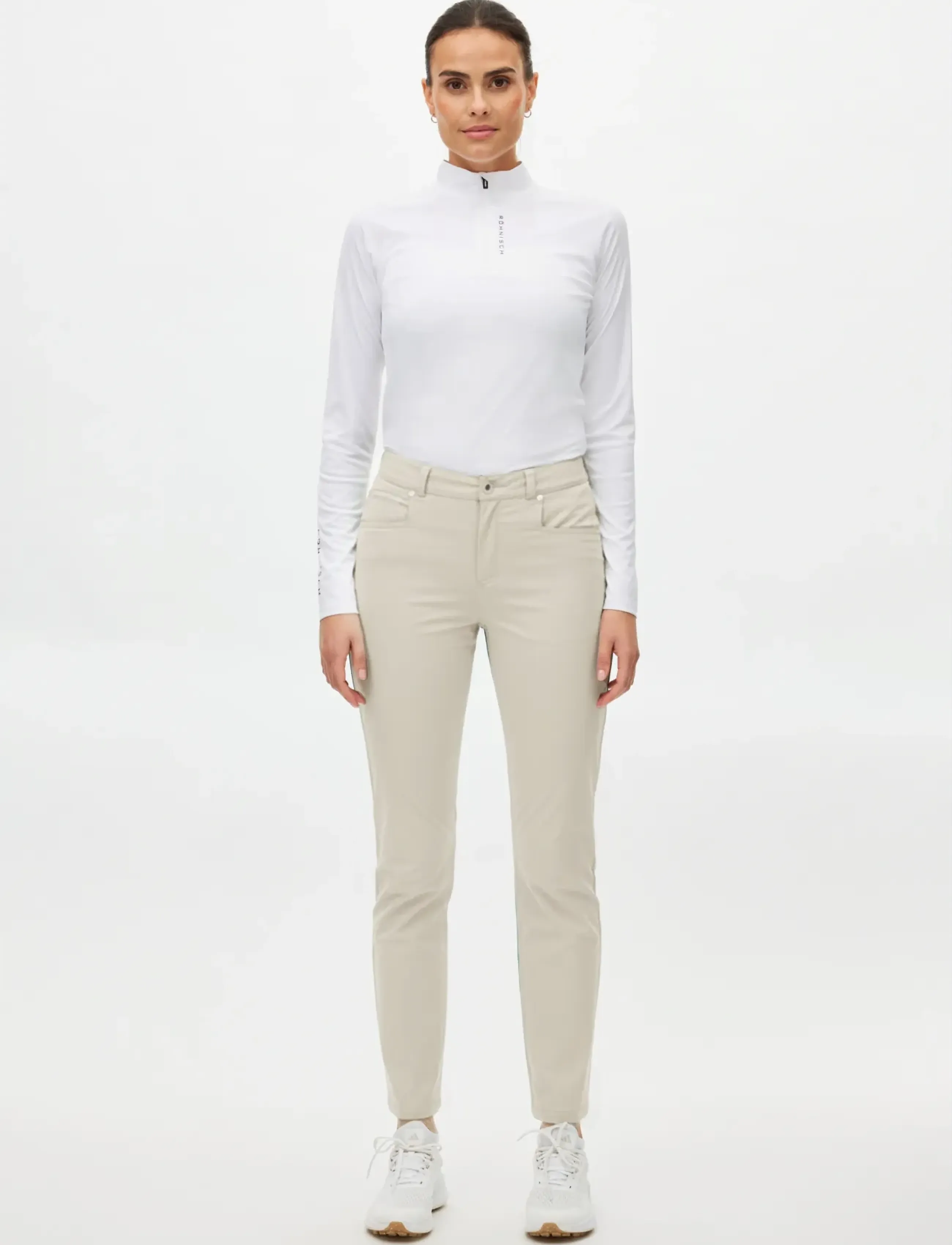 Röhnisch Chie Comfort Pants 30, 40, Cream, Sport > Sportsbukser, Dame