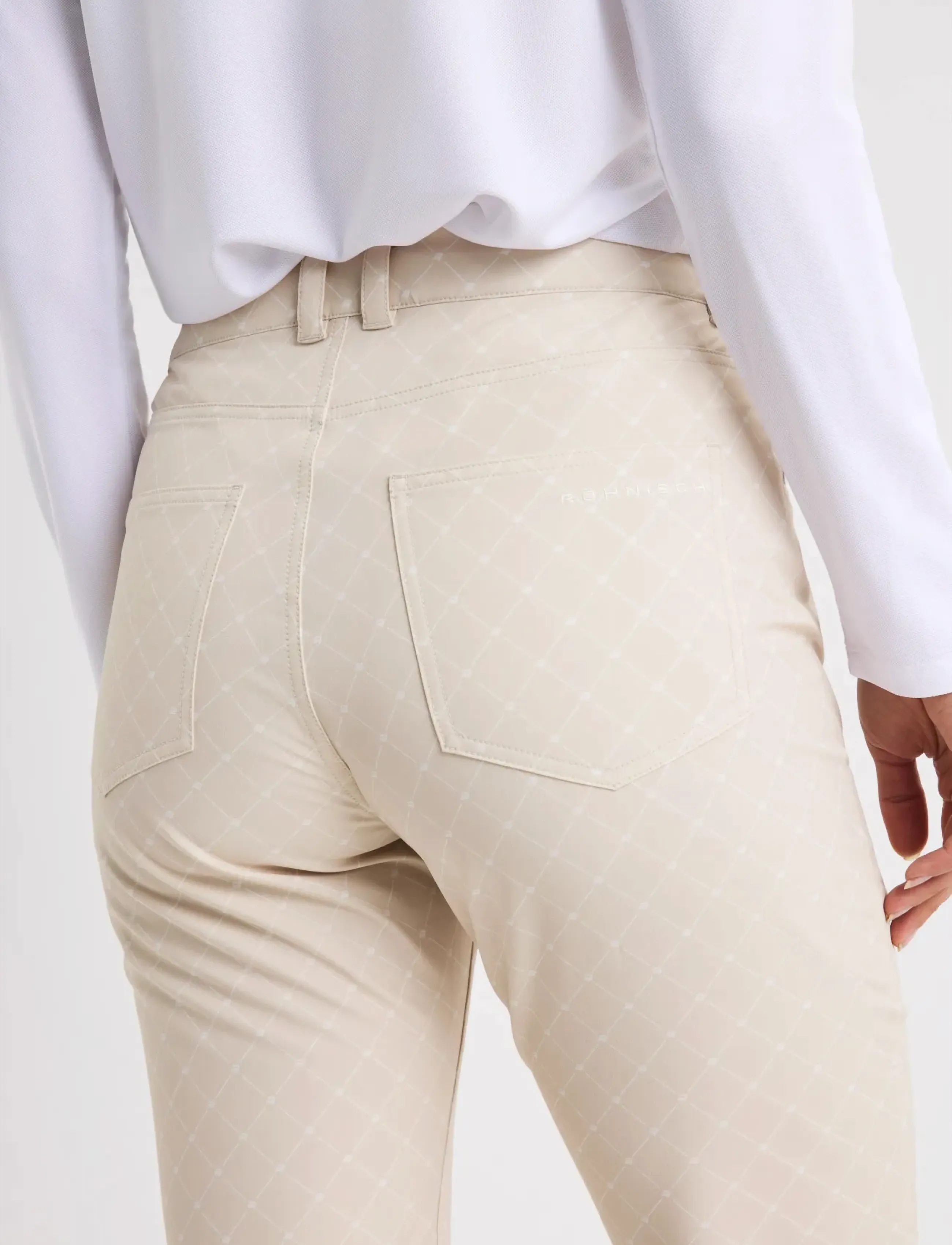 Röhnisch - Chie Comfort Pants 32 - joggingbukser - micro r check oat - 3