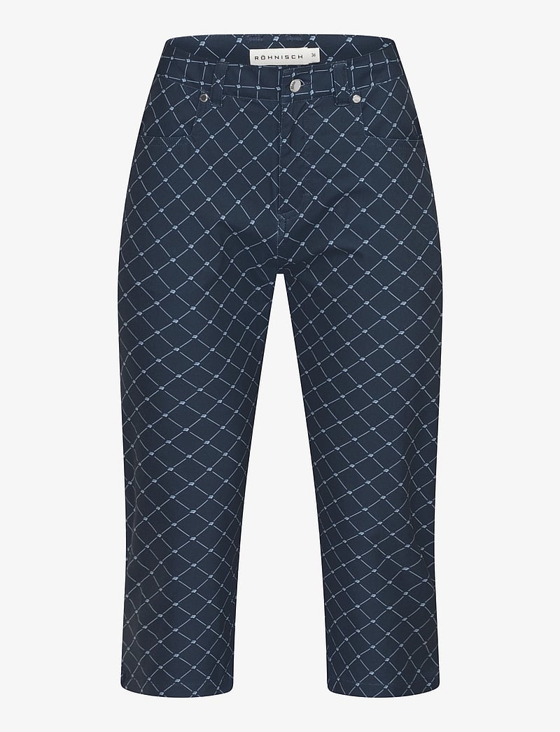 Röhnisch - Chie Comfort Capri - golfbukser - micro r check navy - 1