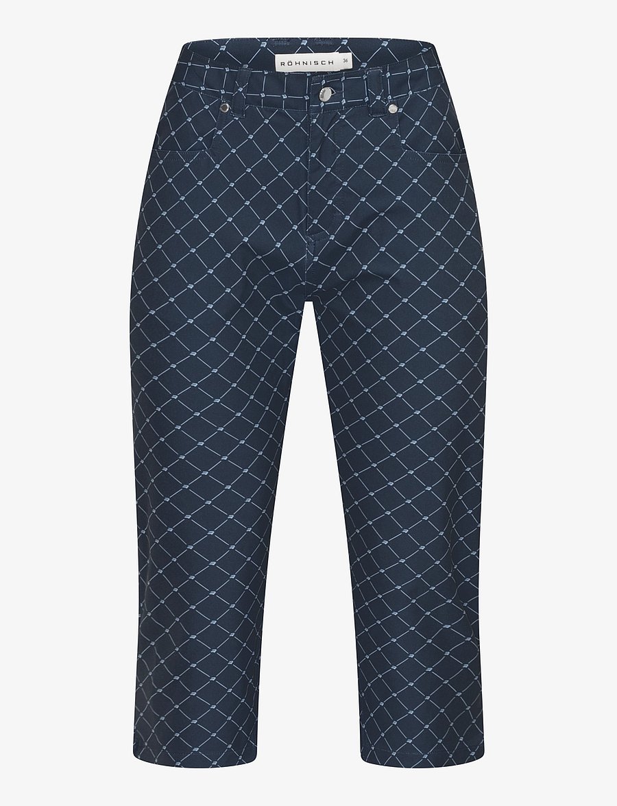 Röhnisch - Chie Comfort Capri - golfbukser - micro r check navy - 1