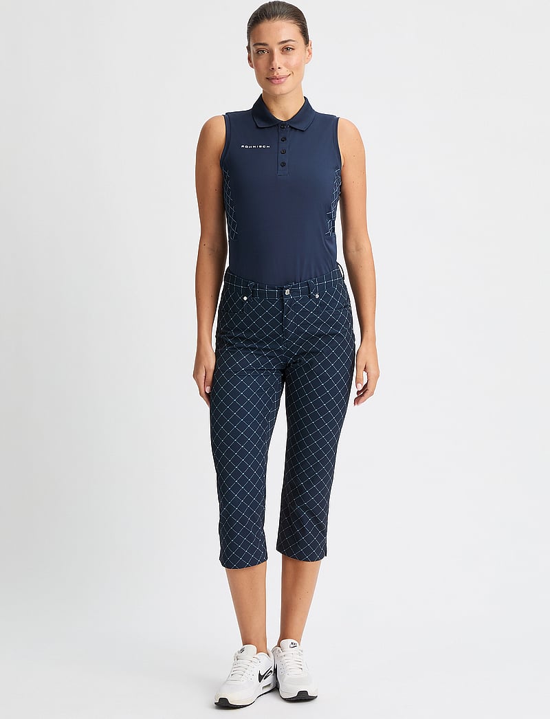 Röhnisch - Chie Comfort Capri - golfbukser - micro r check navy - 0