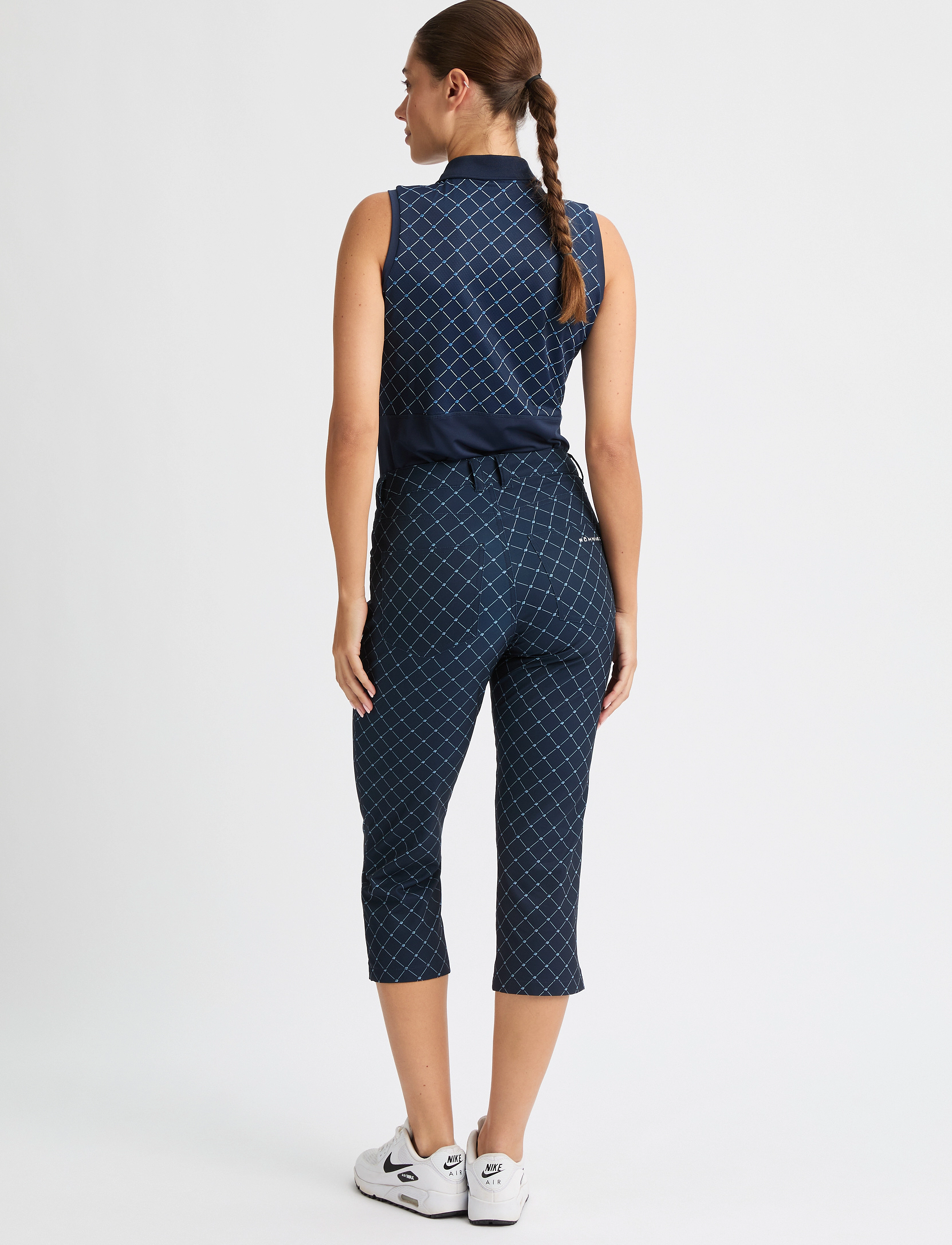 Röhnisch - Chie Comfort Capri - sports pants - micro r check navy - 2