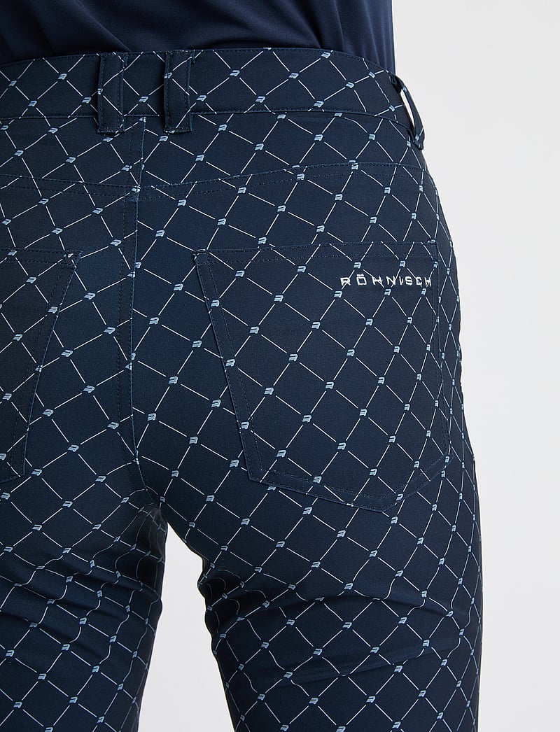 Röhnisch - Chie Comfort Capri - golfbukser - micro r check navy - 3