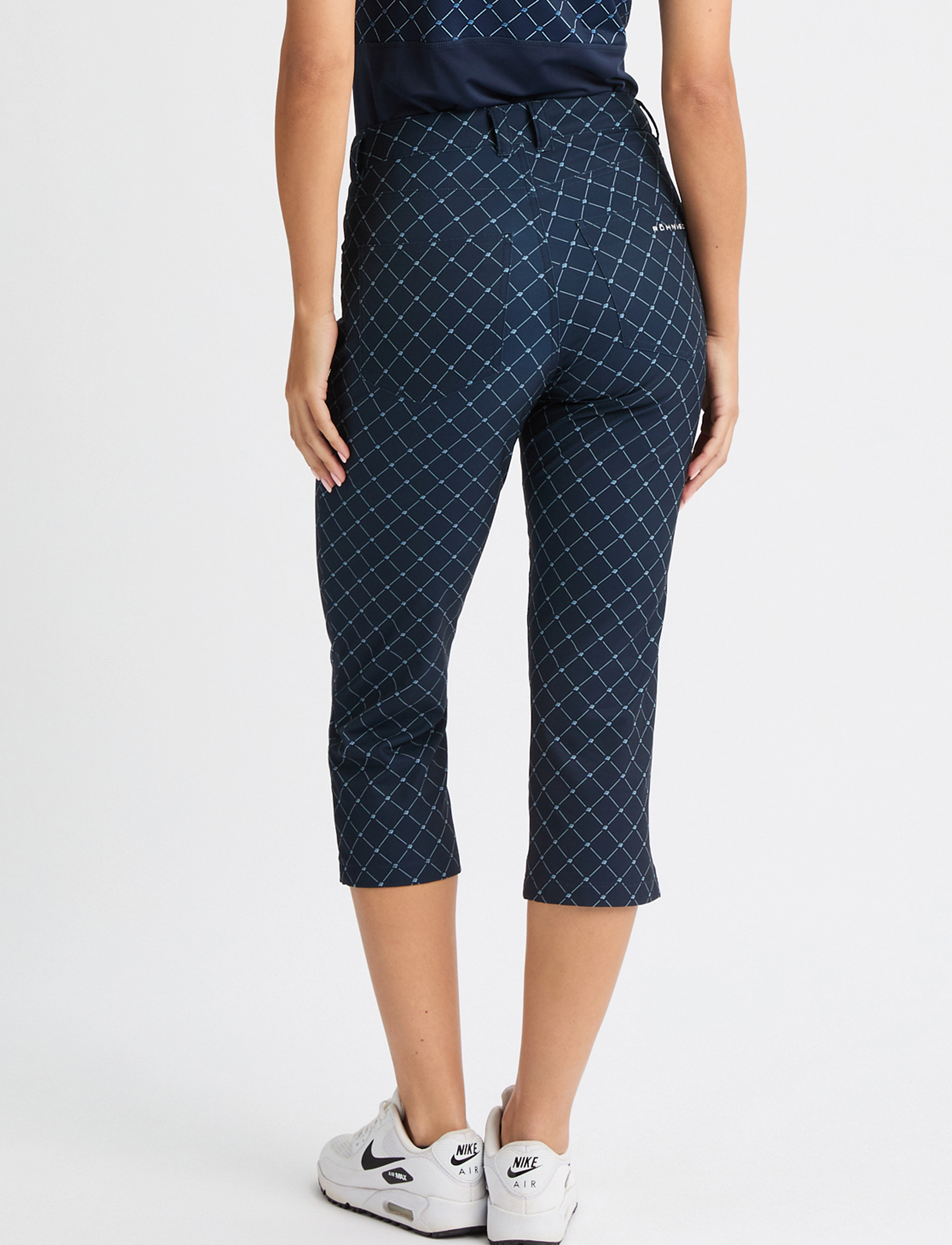 Röhnisch - Chie Comfort Capri - sports pants - micro r check navy - 4