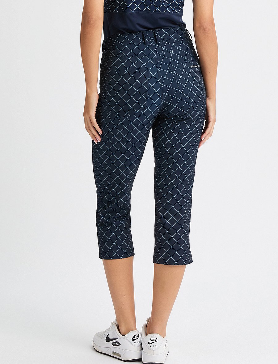 Röhnisch - Chie Comfort Capri - golfbukser - micro r check navy - 4