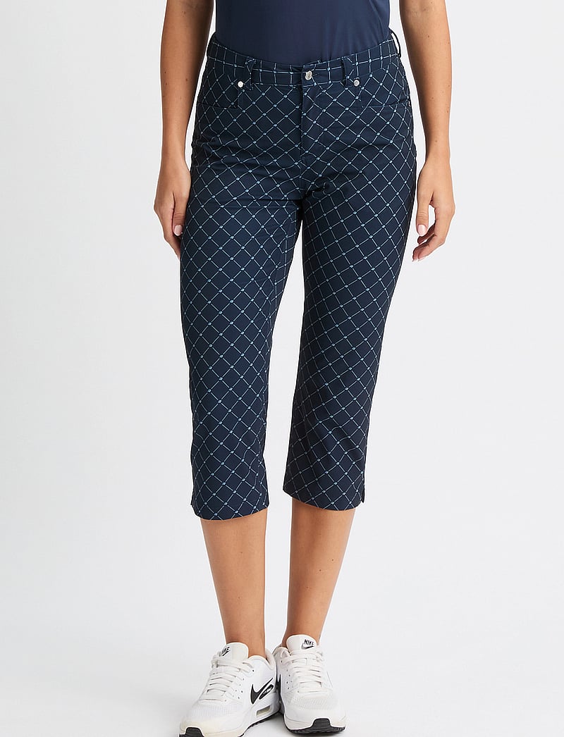 Röhnisch - Chie Comfort Capri - golfbukser - micro r check navy - 5