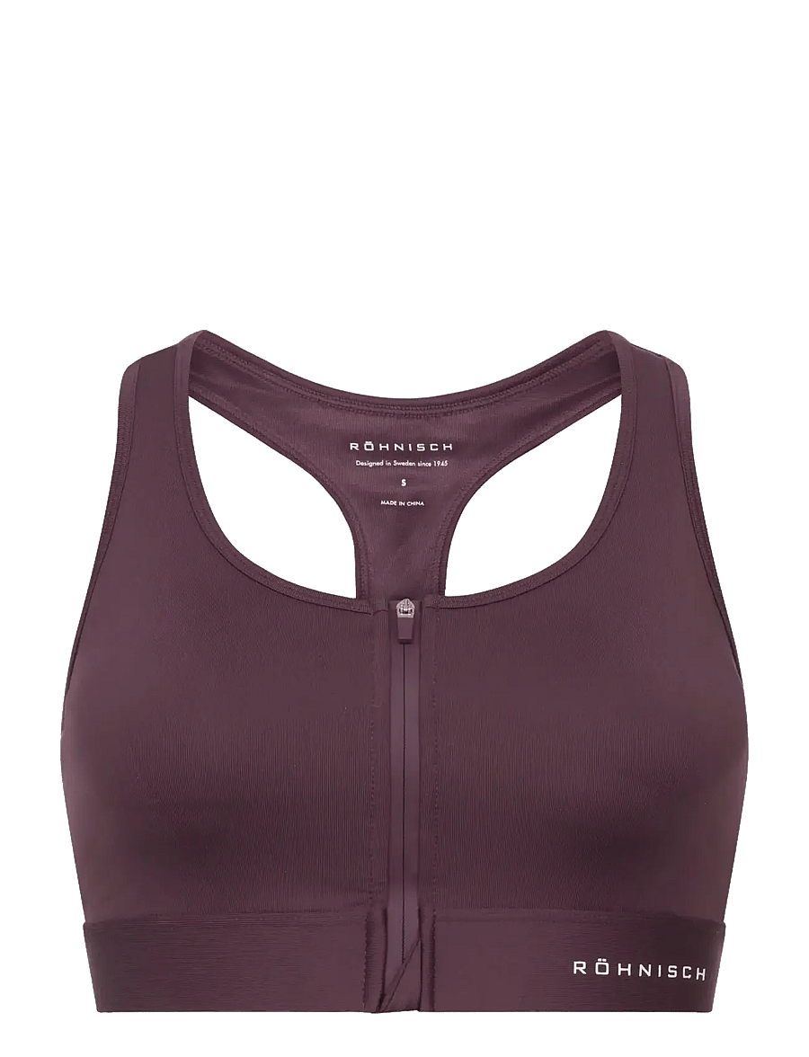 Röhnisch - Essential Zip Sportsbra - korkea tuki - huckleberry - 1