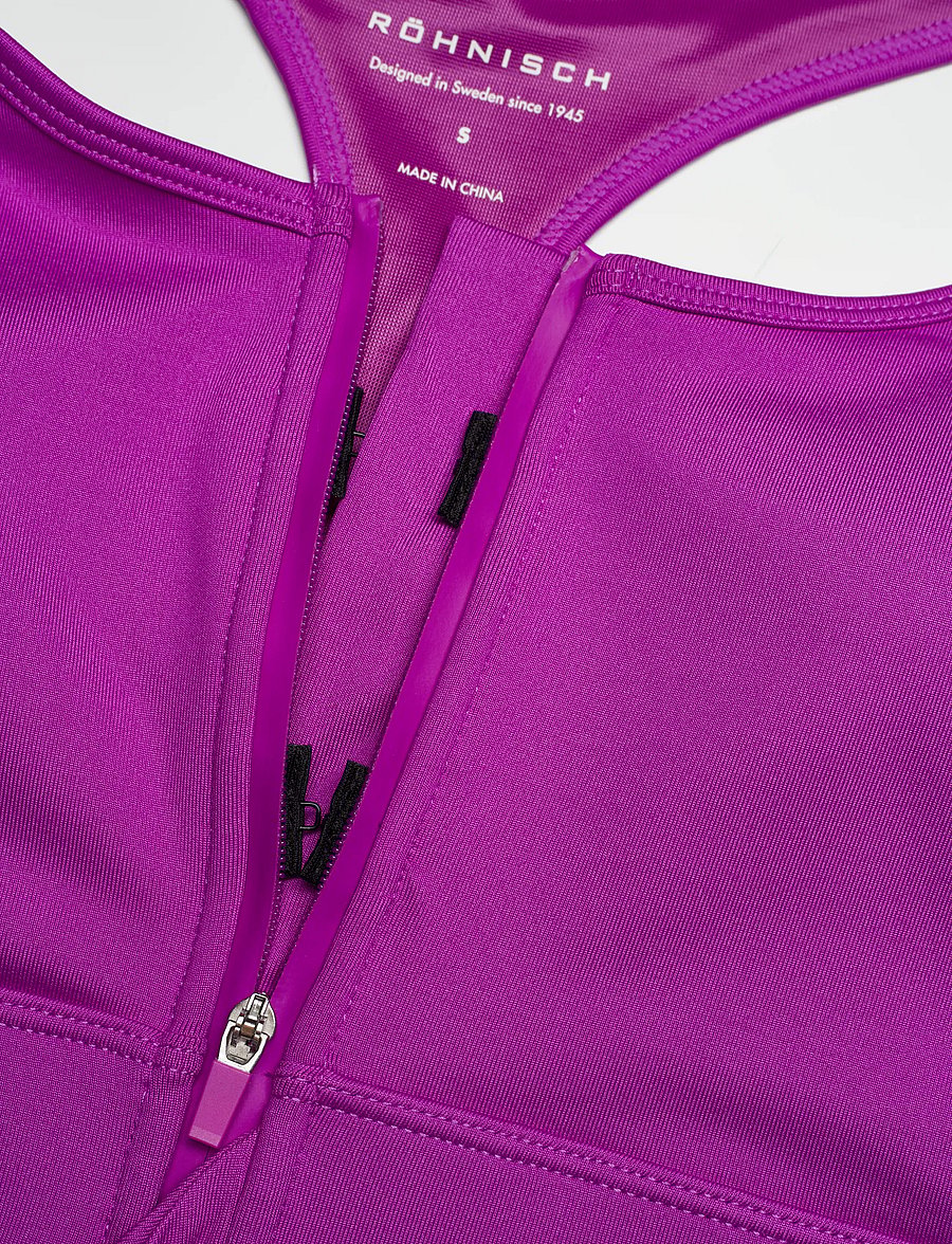 Röhnisch - Essential Zip Sportsbra - starker halt - purple cactus flower - 2