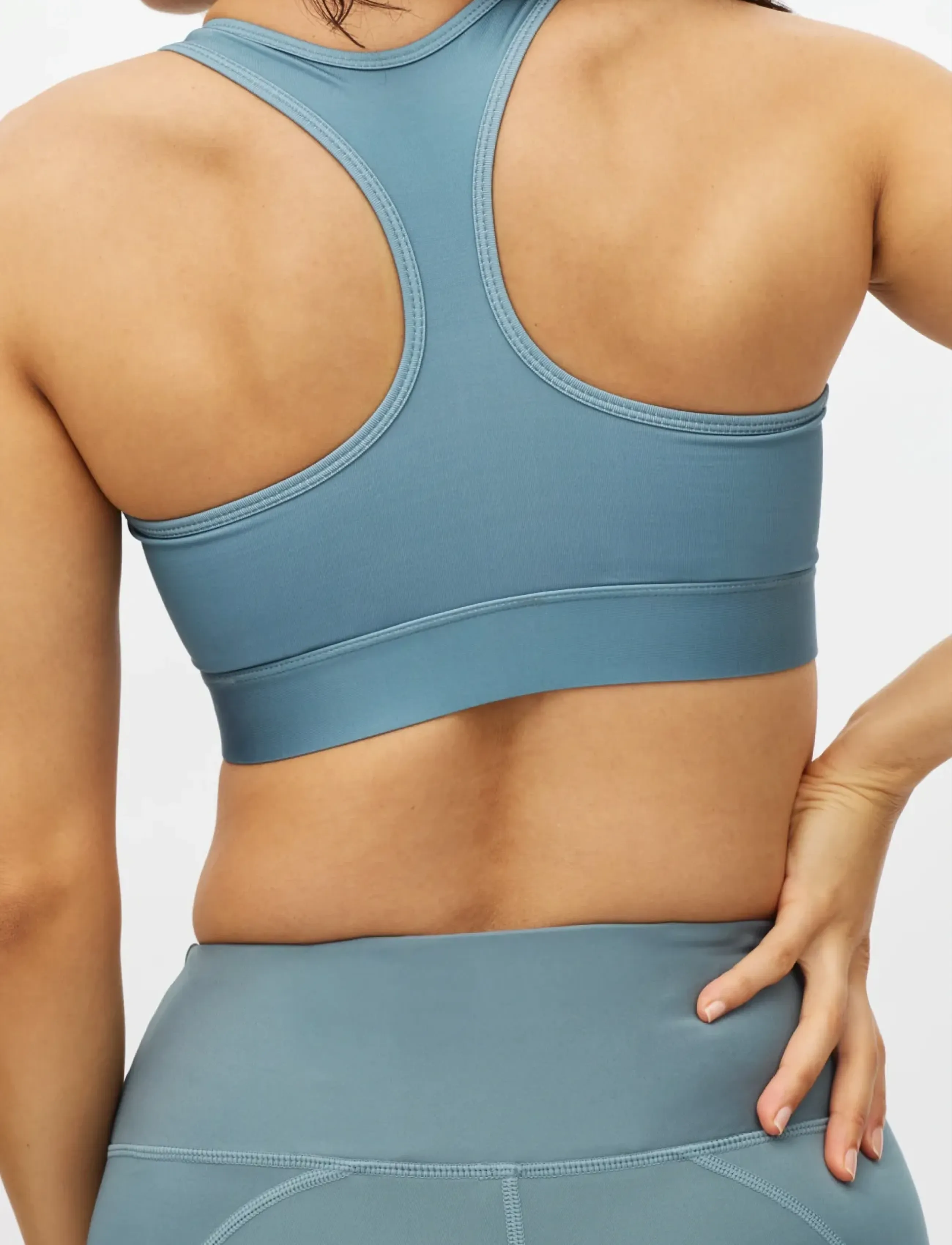 Röhnisch - Essential Zip Sportsbra - starker halt - stormy sea - 4