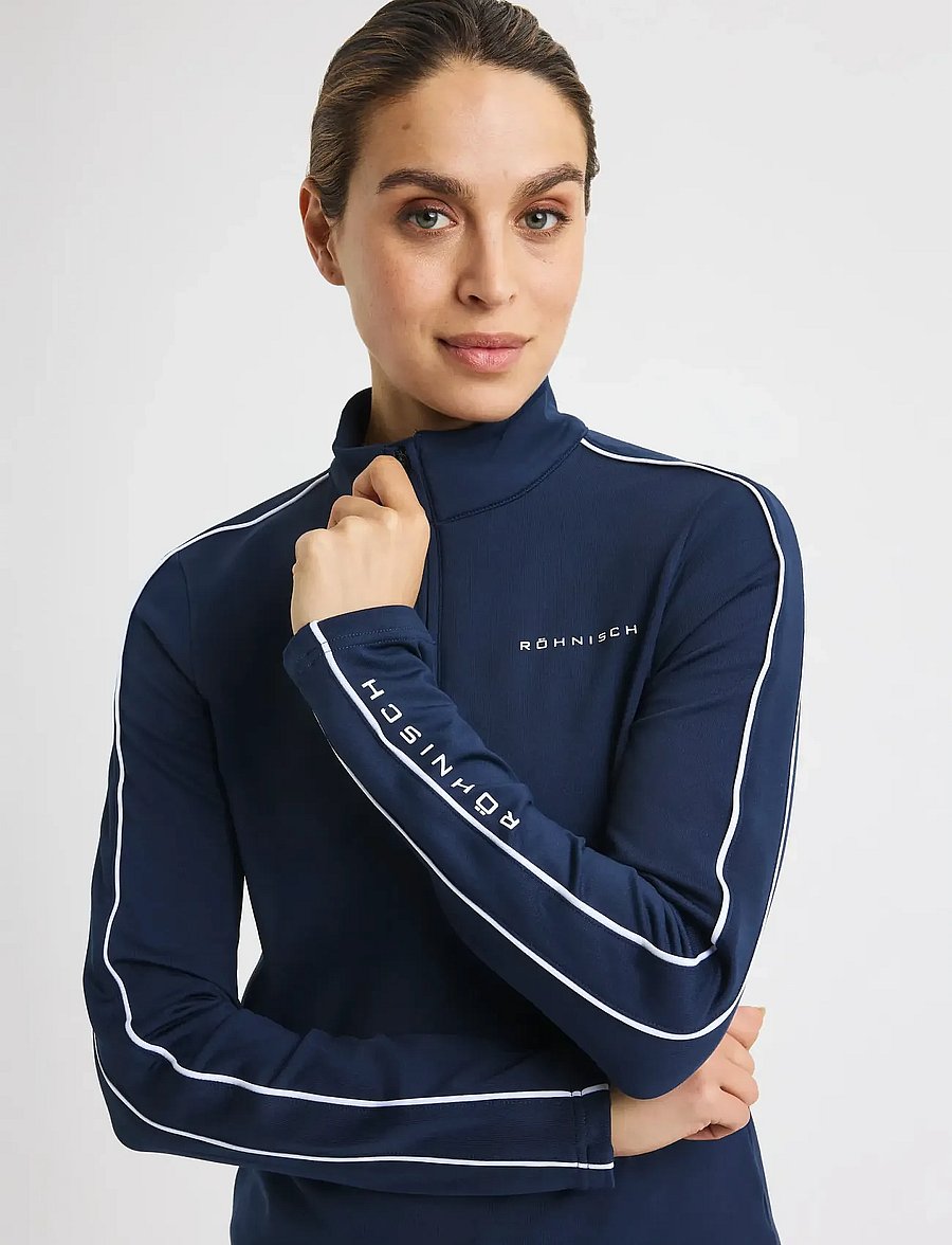 Röhnisch - Amie Brushed Midlayer - oberteile - navy - 4