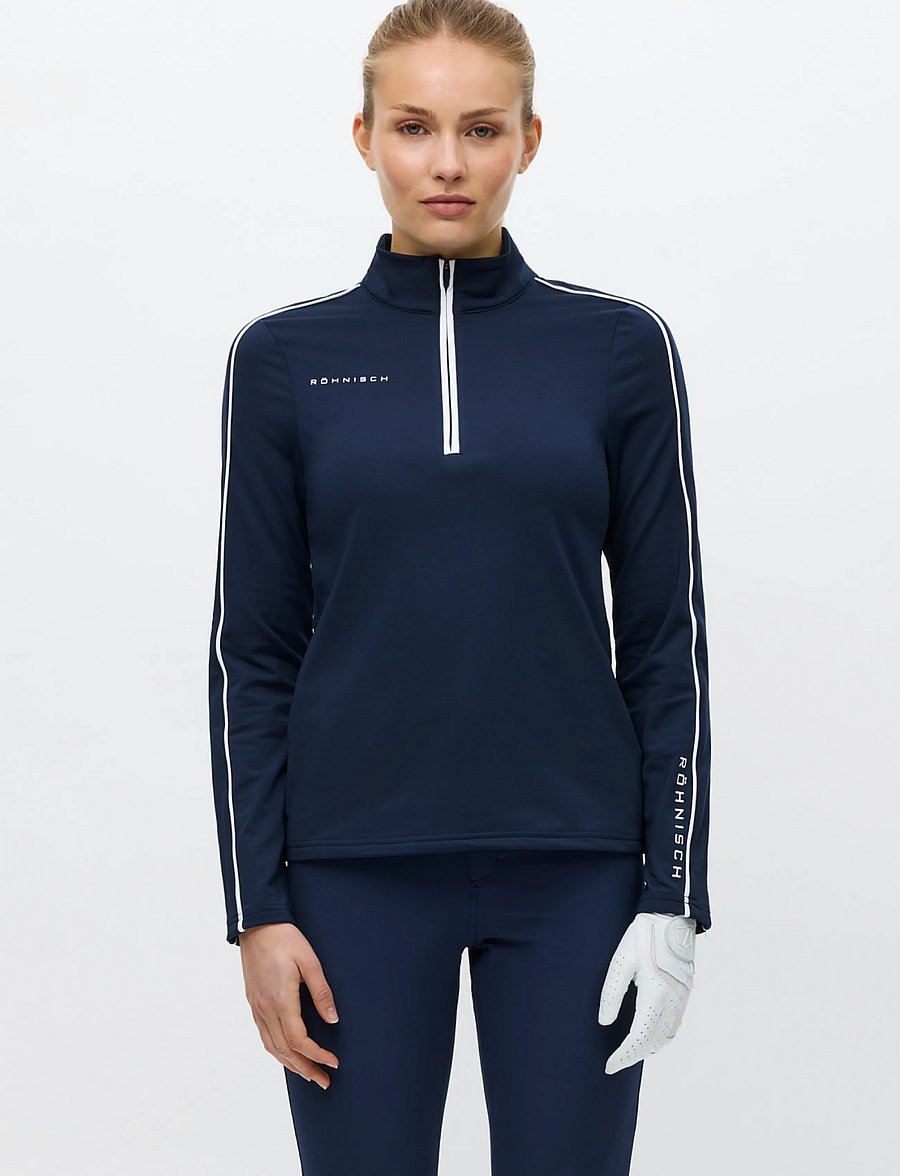 Röhnisch - Amie Brushed Midlayer - oberteile - navy/navy - 0