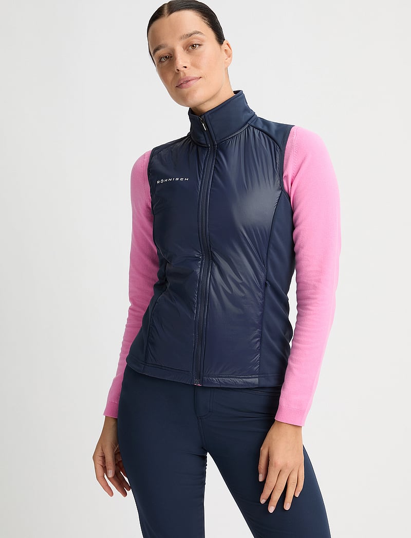 Röhnisch - Fiona Hybrid Vest - overtøj - navy - 0