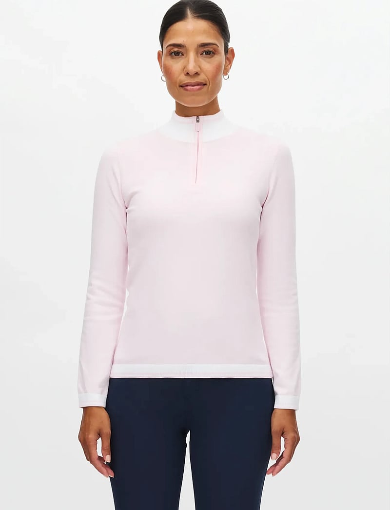 Röhnisch - Kora Knitted Half Zip - sweatshirts - cradle pink - 0