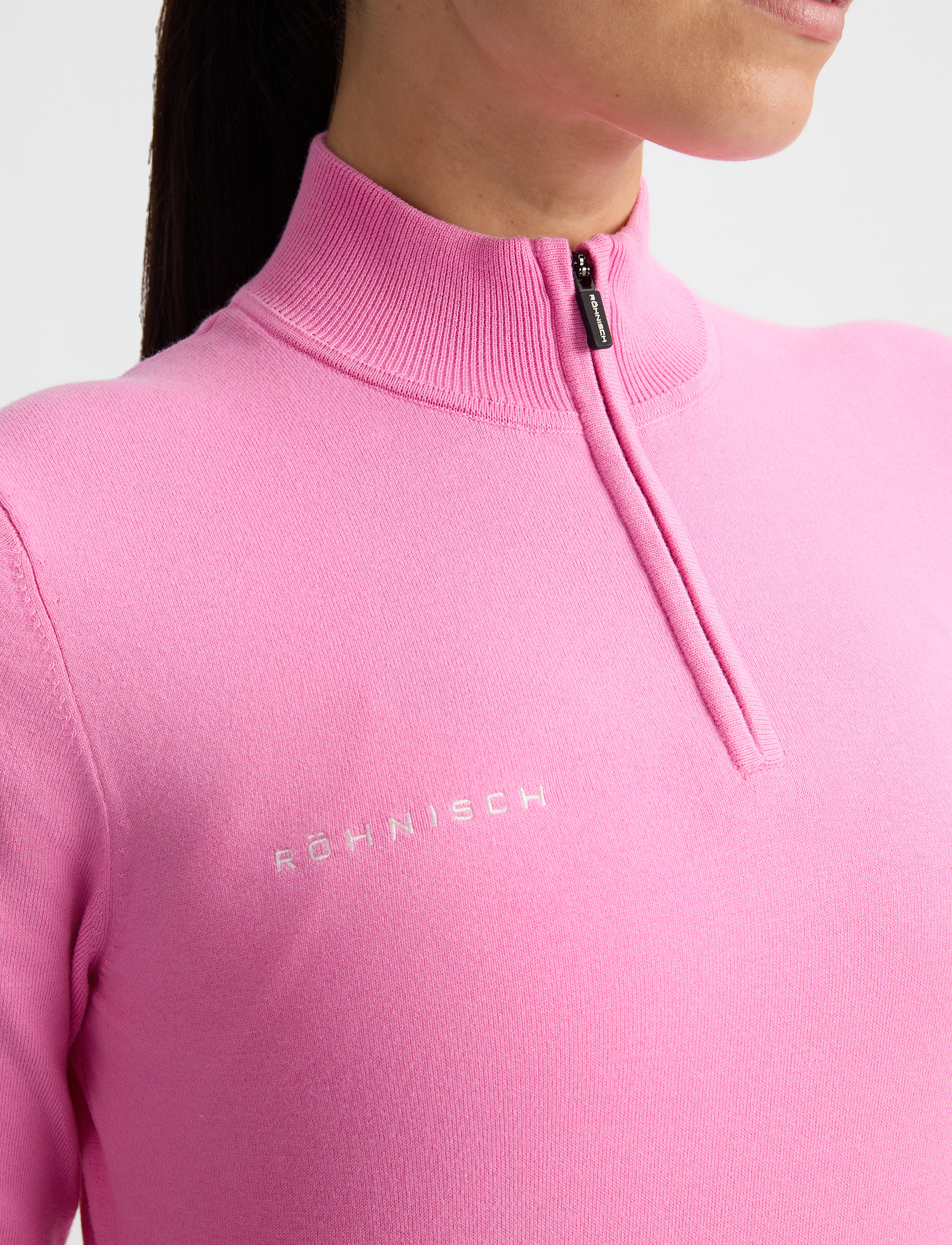 Röhnisch - Kora Knitted Half Zip - dressipluusid ja pusad - fuchsia pink - 3