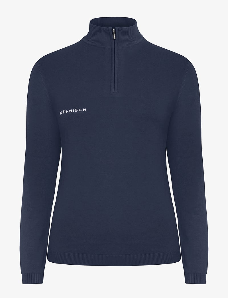 Röhnisch - Kora Knitted Half Zip - sweatshirts - navy - 1