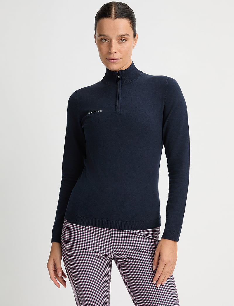 Röhnisch - Kora Knitted Half Zip - sweatshirts - navy - 0