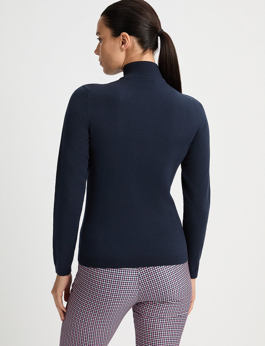 Röhnisch - Kora Knitted Half Zip - sweatshirts - navy - 2