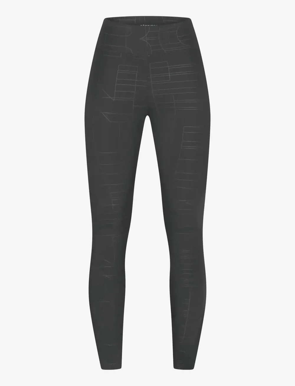 Röhnisch - Logo Effect High Waist Tights - trainingstights - grey emblem emboss - 1