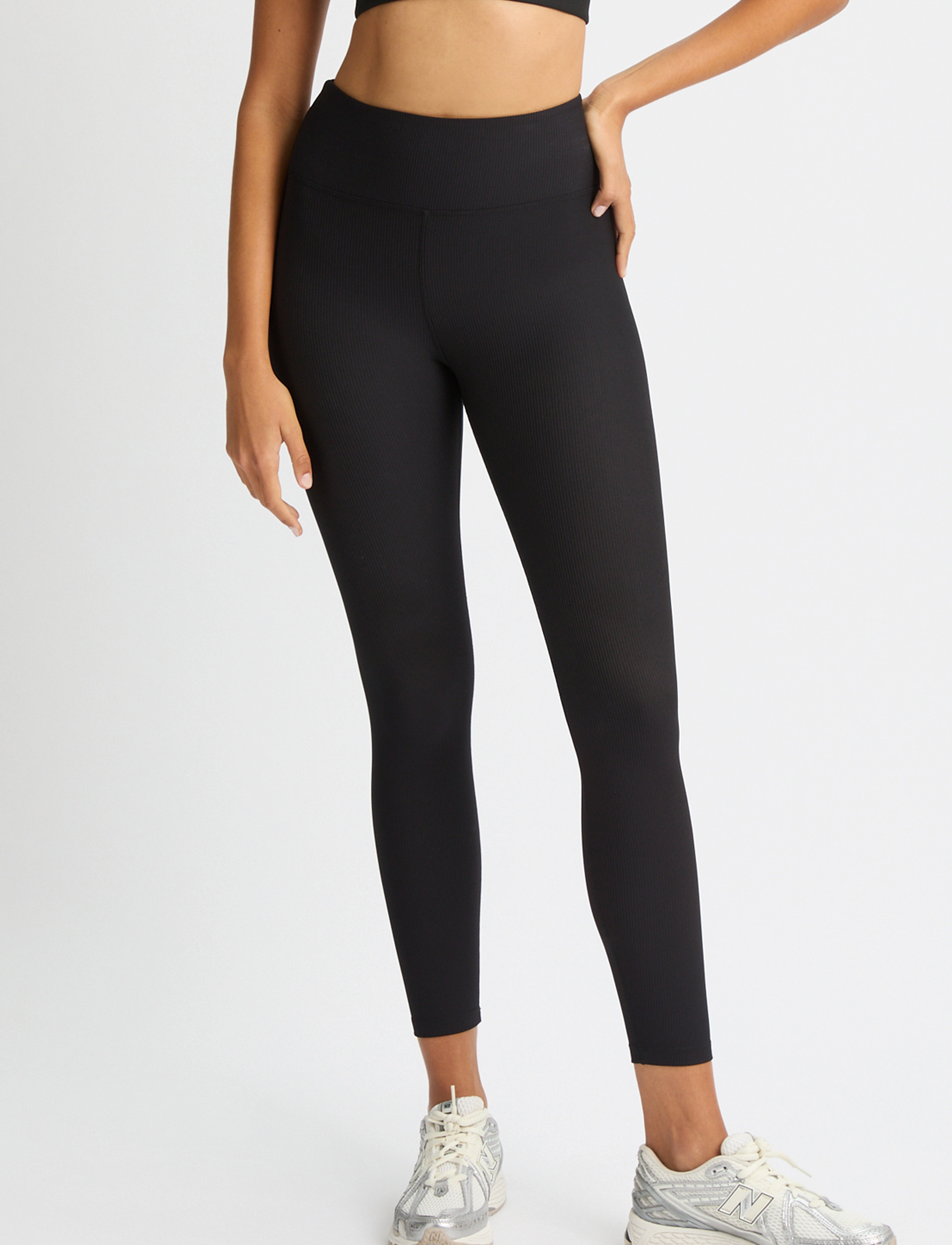 Röhnisch - Ribbed R HW Tights - Æfingabuxur - black - 2