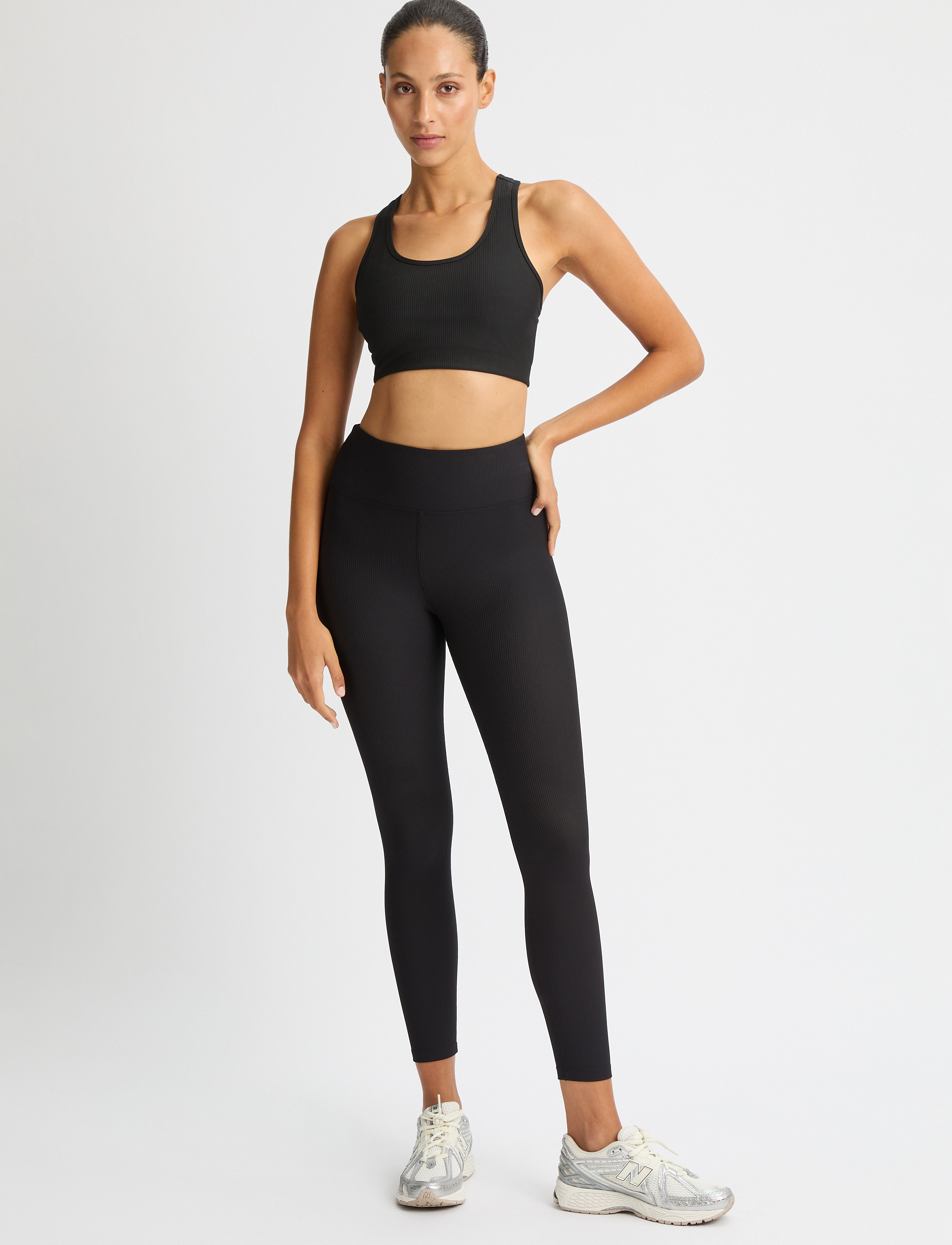 Röhnisch - Ribbed R HW Tights - Æfingabuxur - black - 4