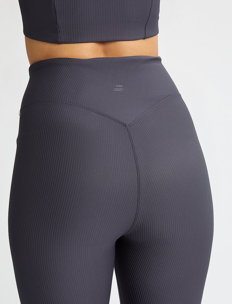 Röhnisch - Ribbed R HW Tights - sportinės tamprės - dk grey plum - 0