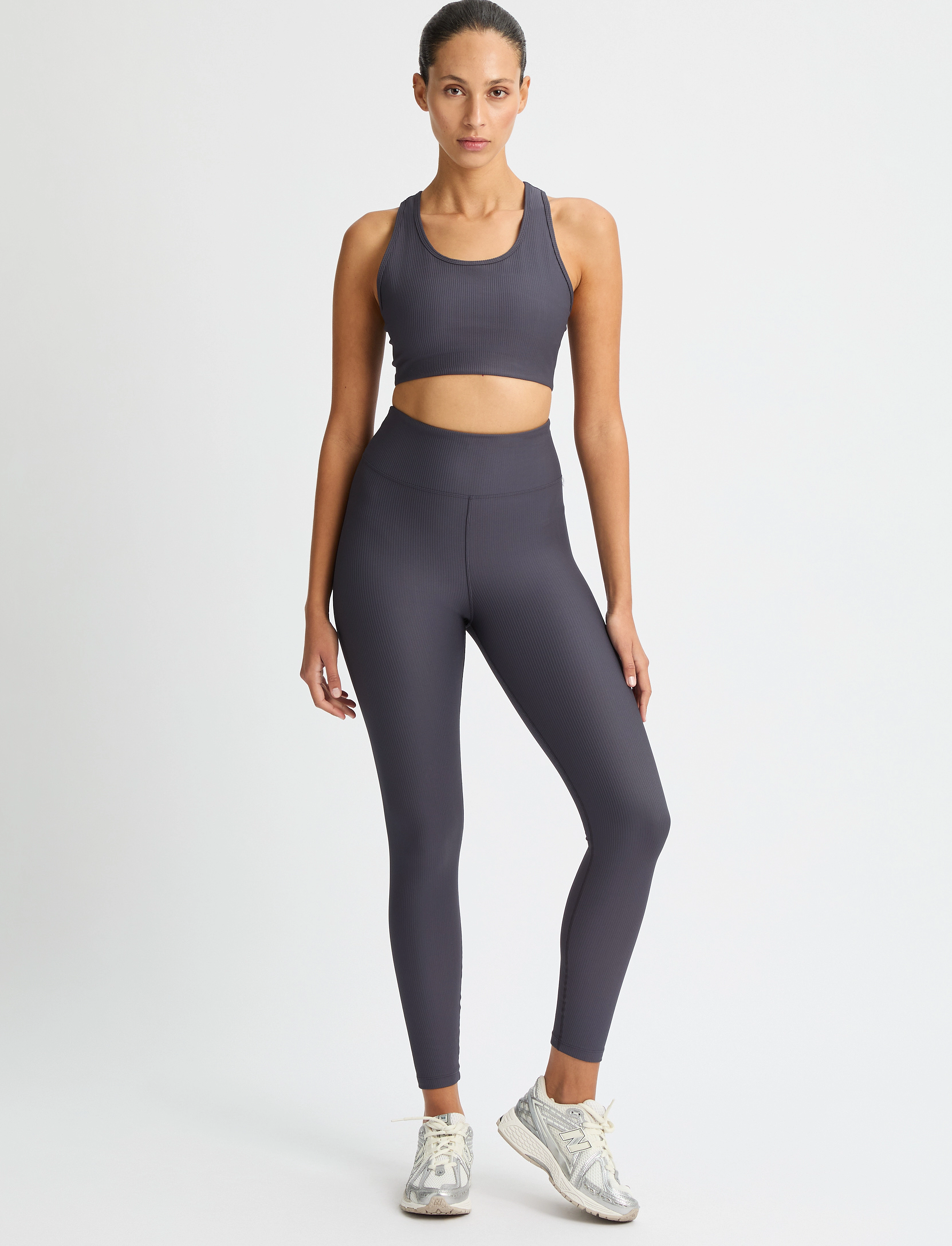 Röhnisch - Ribbed R HW Tights - sportinės tamprės - dk grey plum - 4