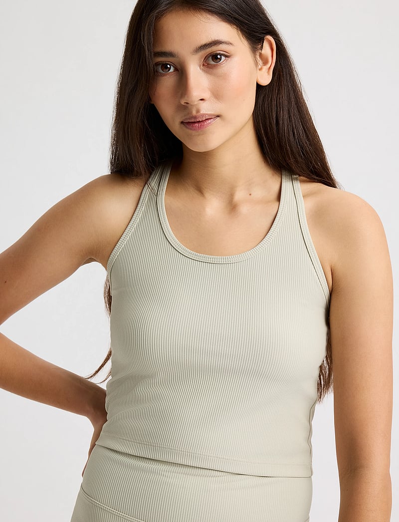 Röhnisch - Ribbed R Tank - crop tops - agate gray - 2