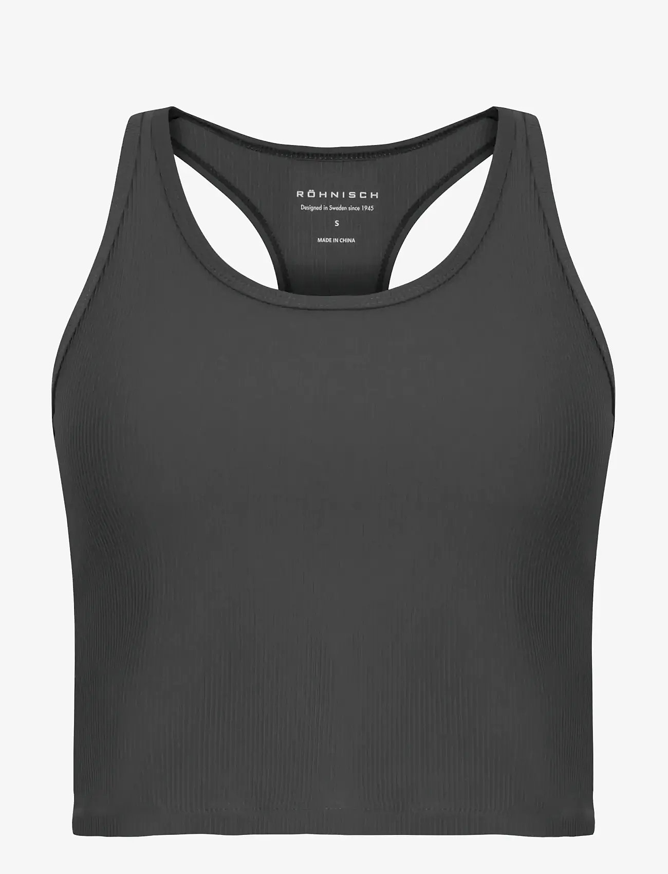 Röhnisch - Ribbed R Tank - crop tops - dark shadow - 1
