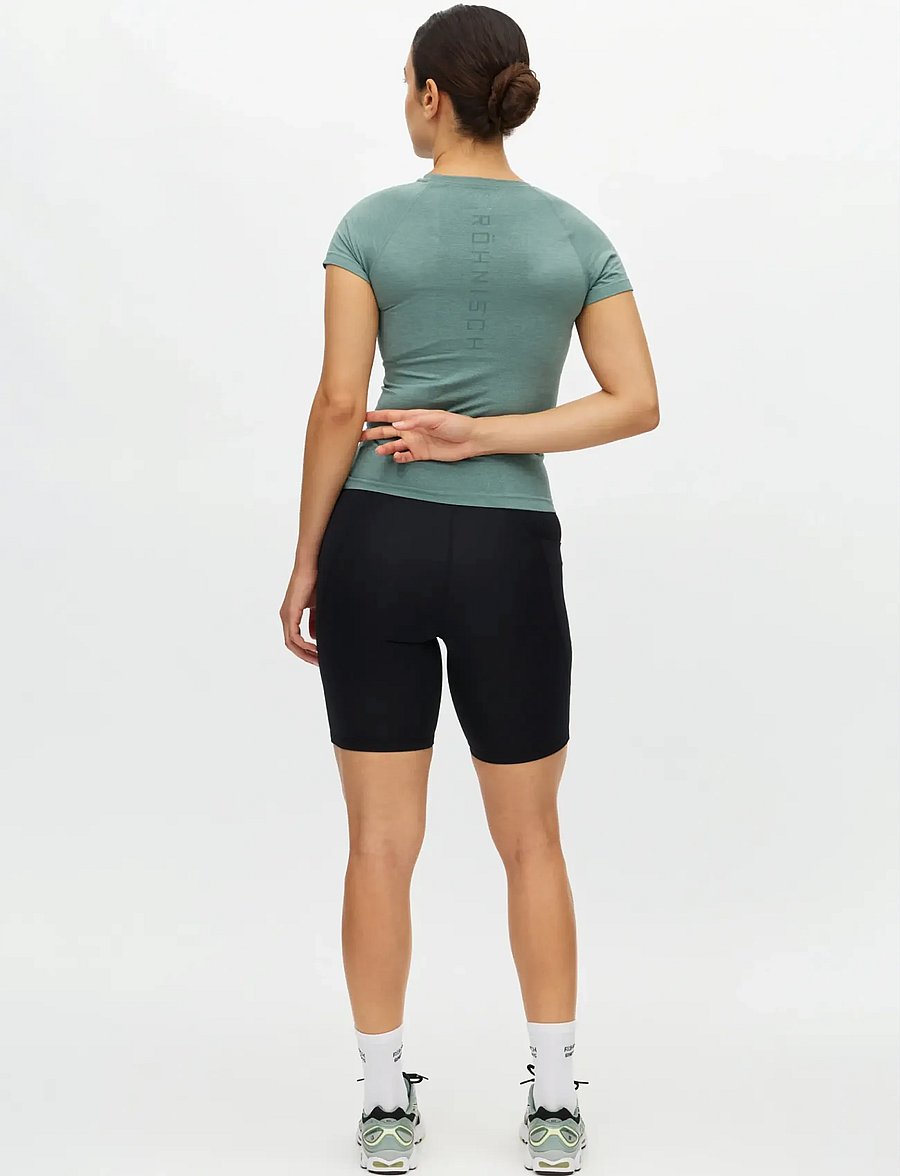 Röhnisch - Seamless Flex Tee - stuttermarbolir - stormy sea - 4