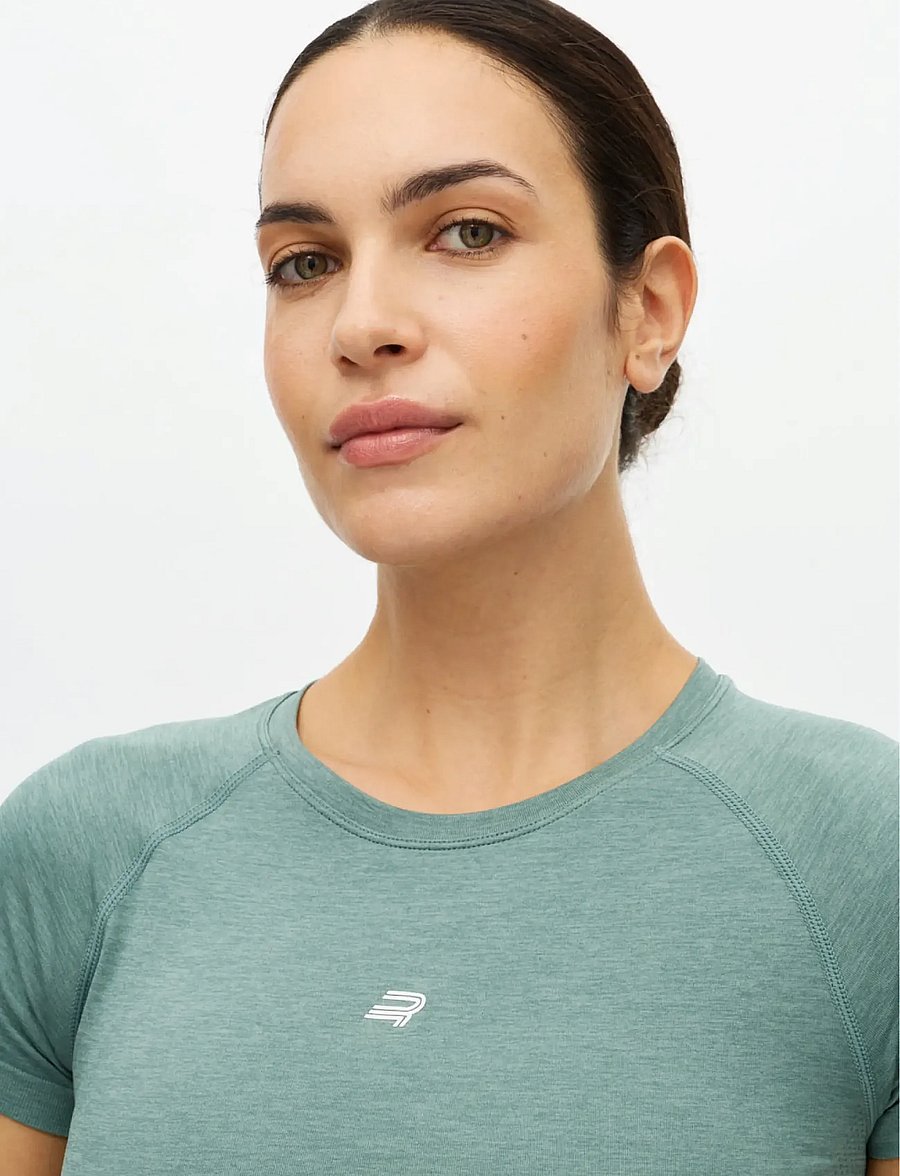 Röhnisch - Seamless Flex Tee - stuttermarbolir - stormy sea - 5