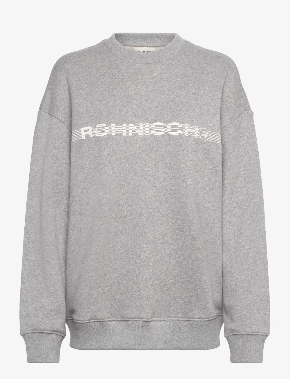 Röhnisch - Cotton Emblem Sweatshirt - sweatshirts - grey melange - 1