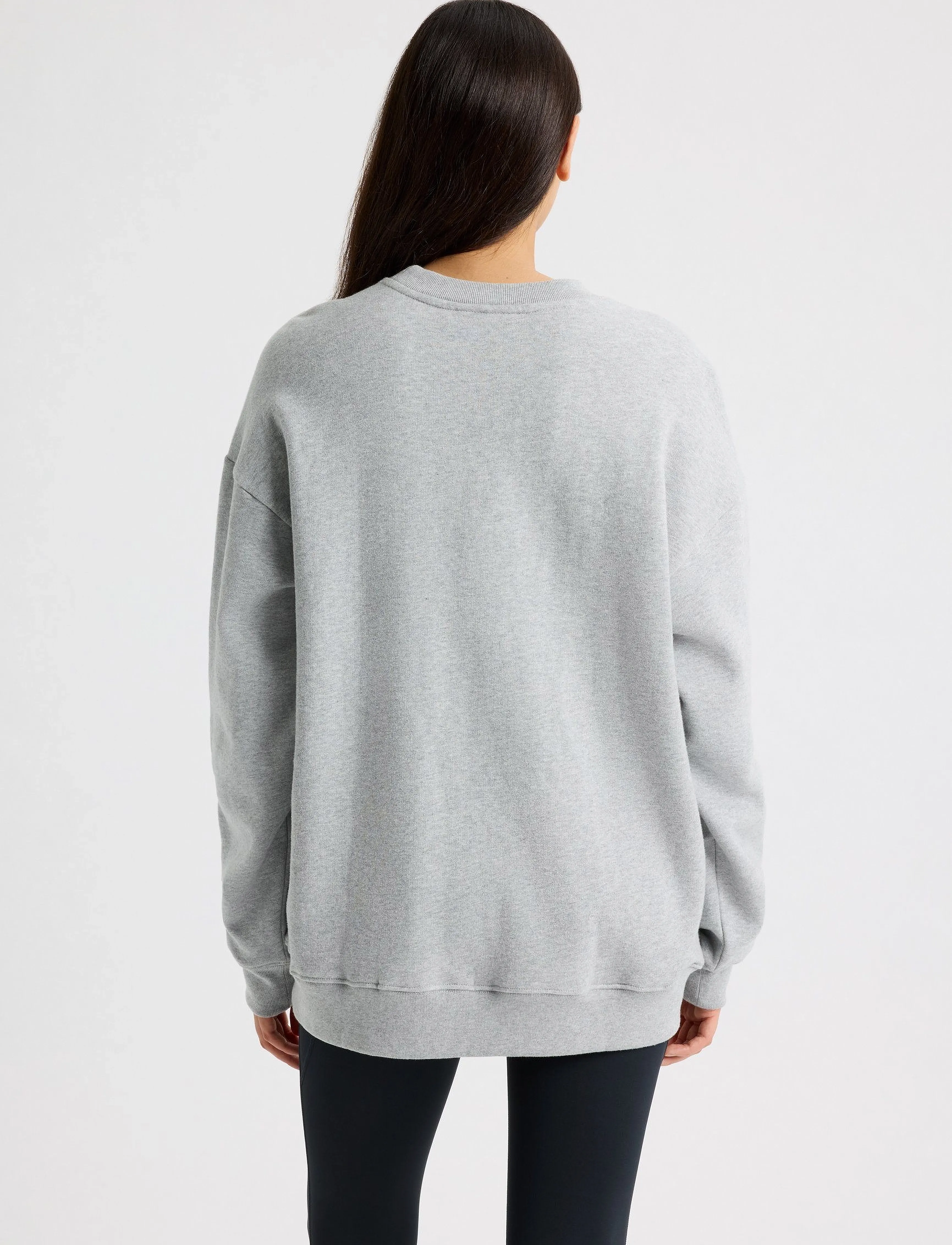 Röhnisch - Cotton Emblem Sweatshirt - sweatshirts - grey melange - 4