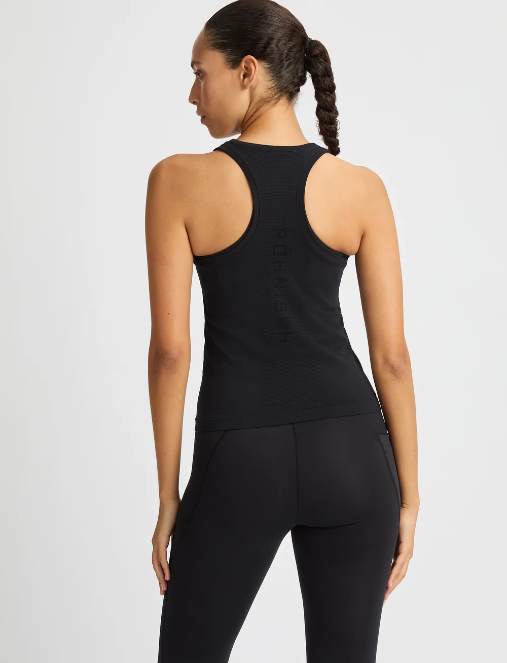 Röhnisch - Seamless Flex Tank - Õlapaeltega pluusid - black - 3