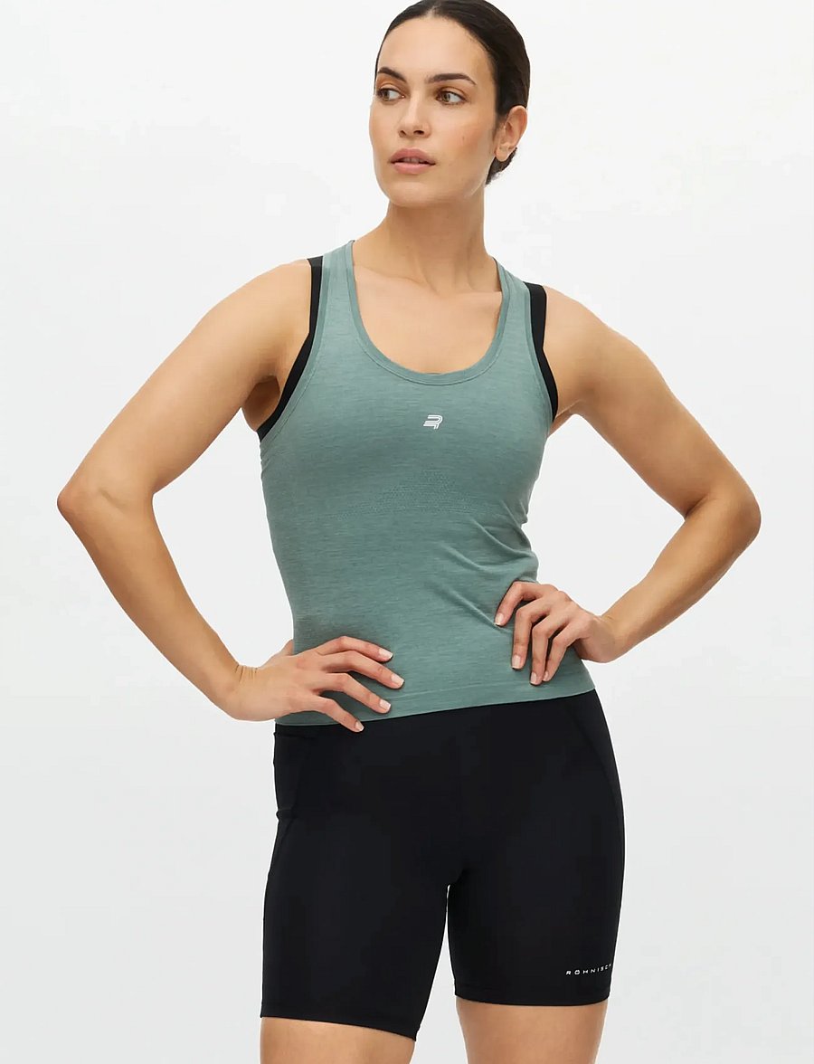Röhnisch - Seamless Flex Tank - tank tops - stormy sea - 0